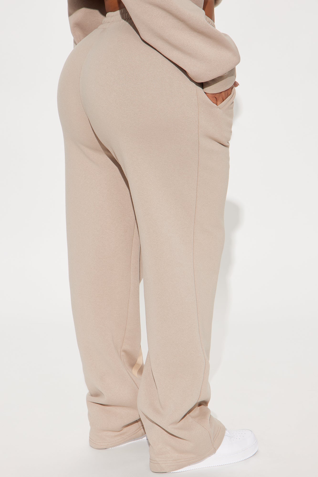 Von Dutch Distressed Wide Leg Pant - Taupe