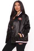 NFL Season Tickets 49ers Bomber Jacket - Black