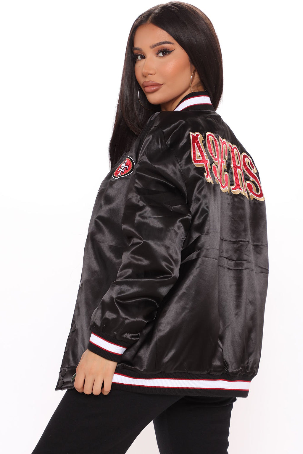 NFL Season Tickets 49ers Bomber Jacket - Black