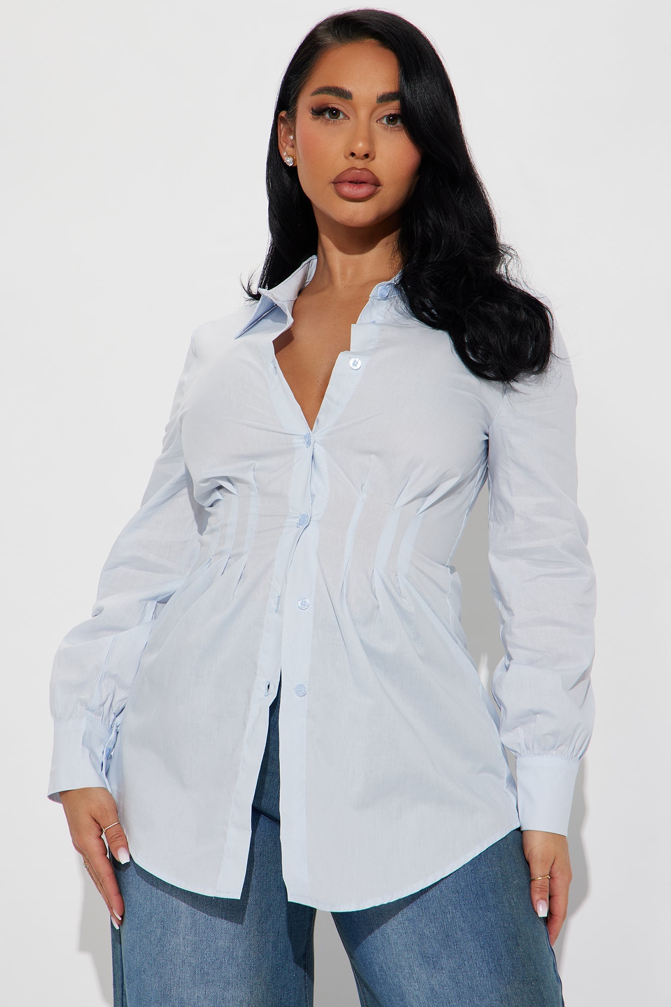 Charmed Life Poplin Shirt - Light Blue