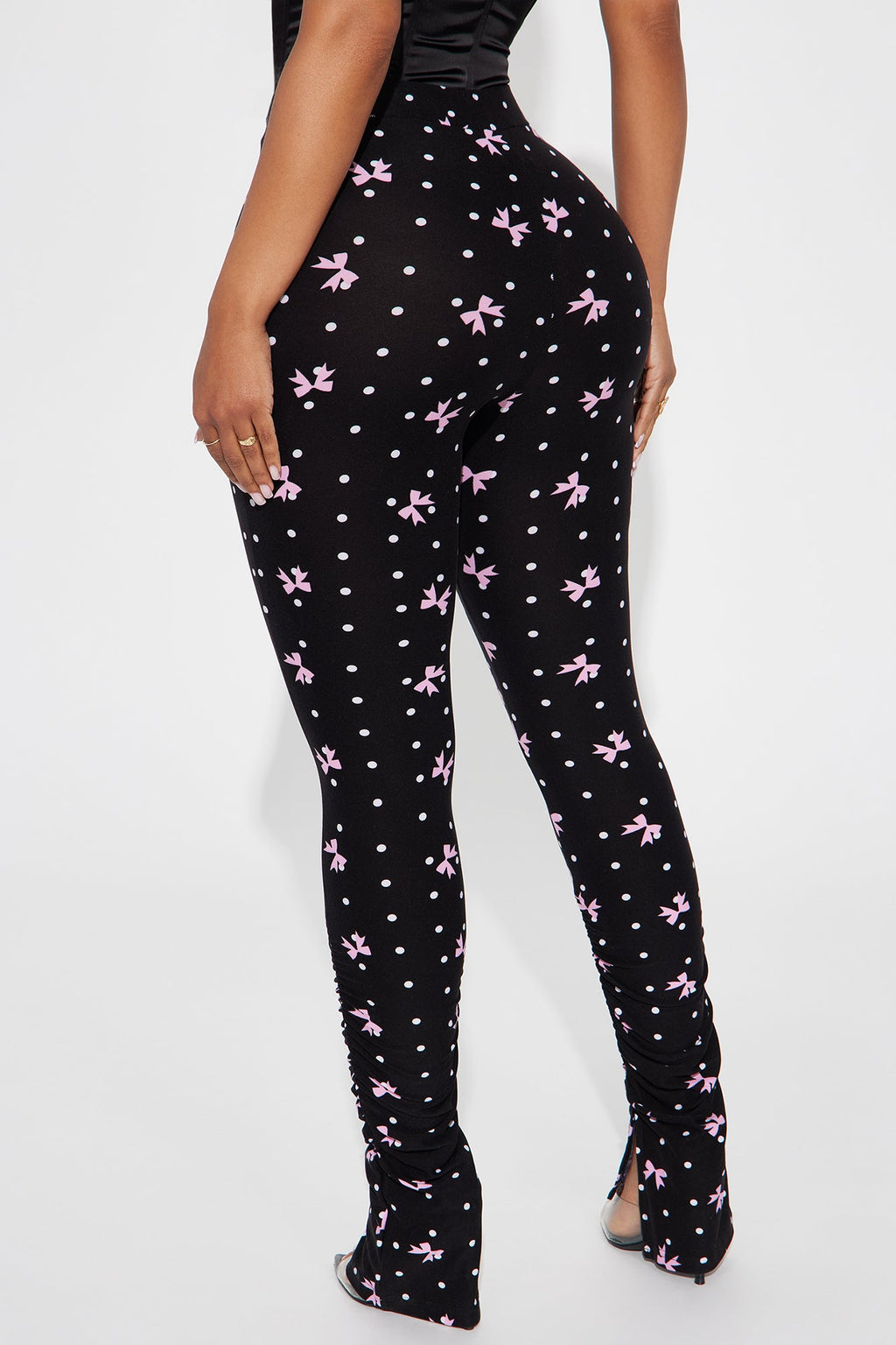 Bree Marie Polka Dot Stacked Legging - Black/combo