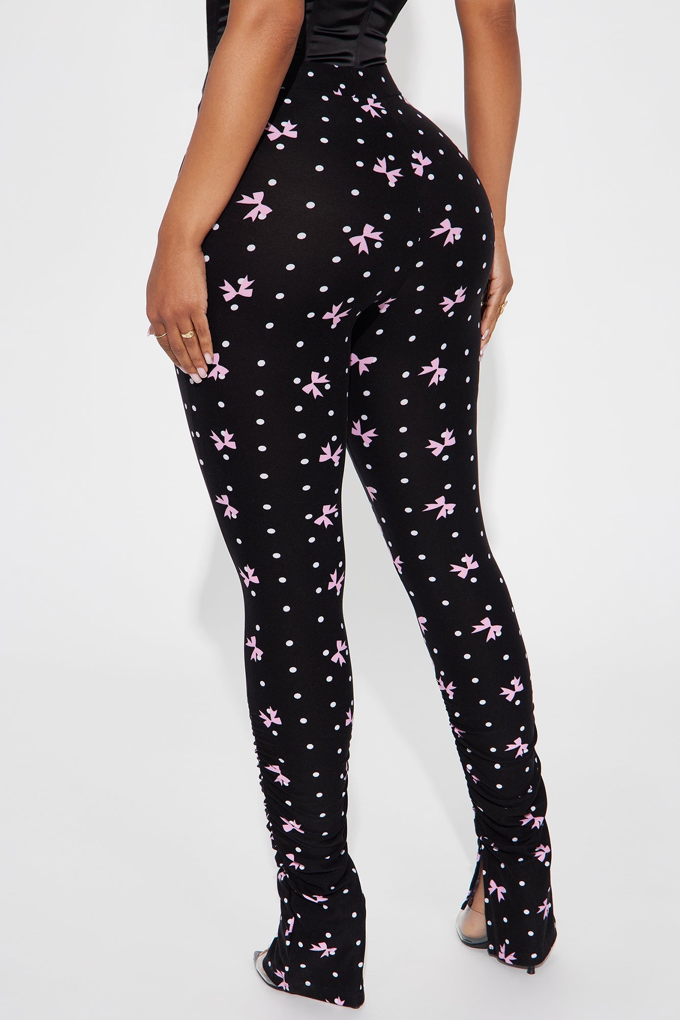 Bree Marie Polka Dot Stacked Legging - Black/combo