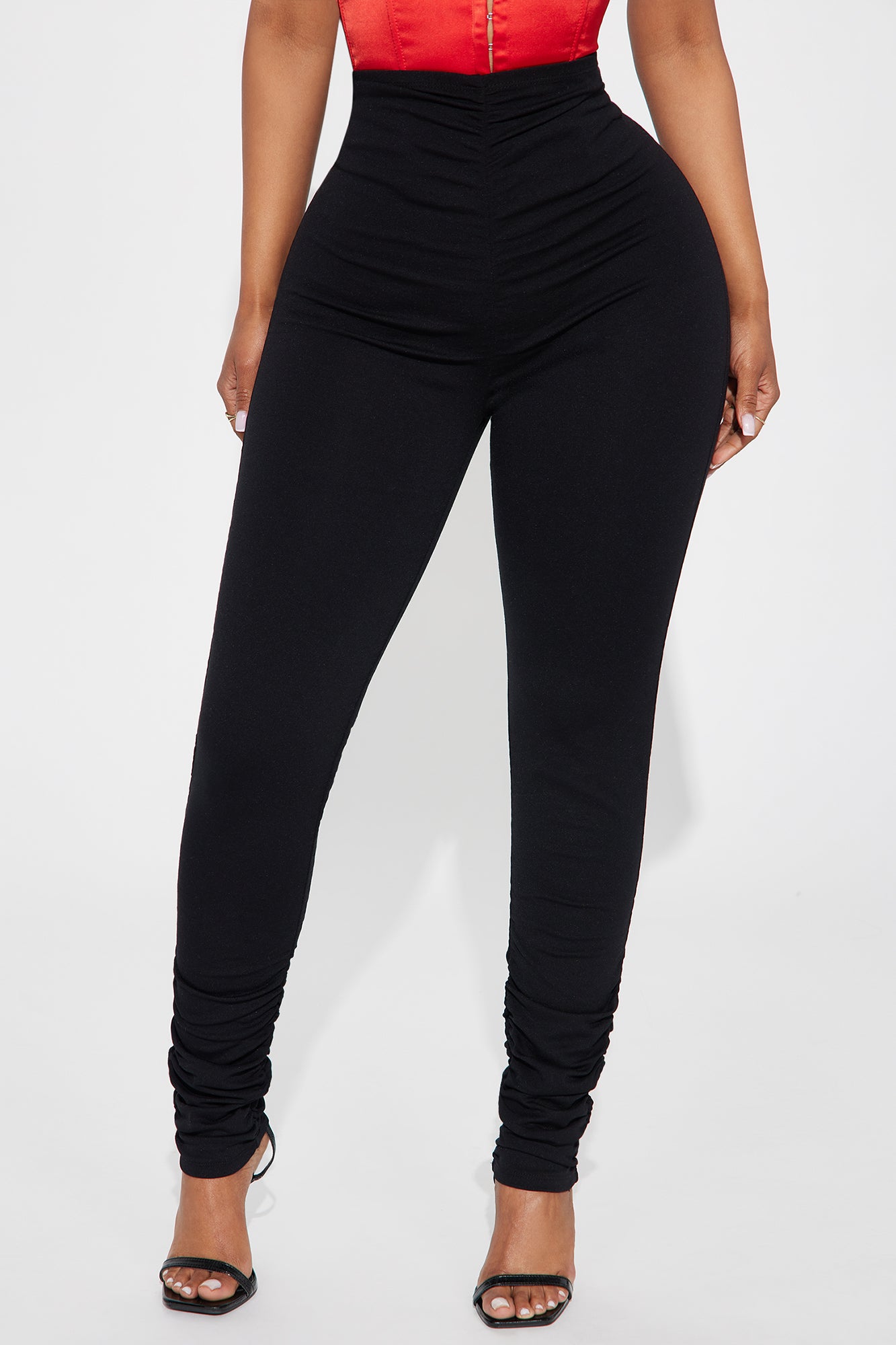 Don't Doubt It Ruched Legging - Black