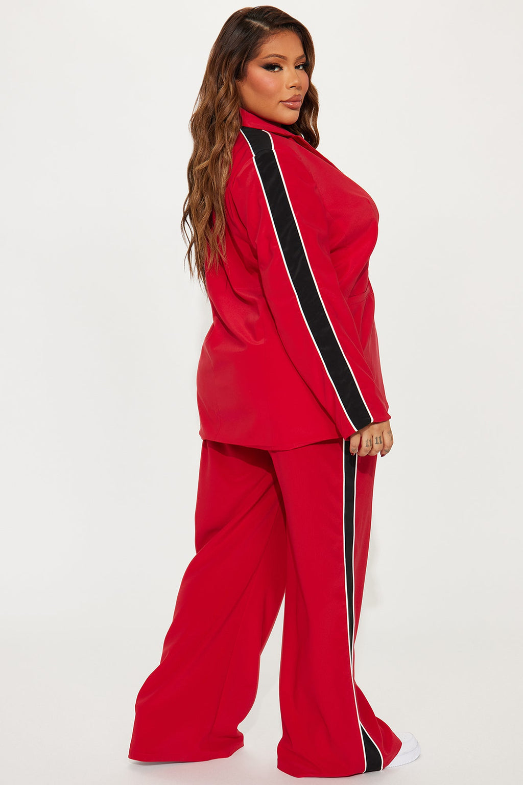 Always Focused Blazer Pant Set - Red
