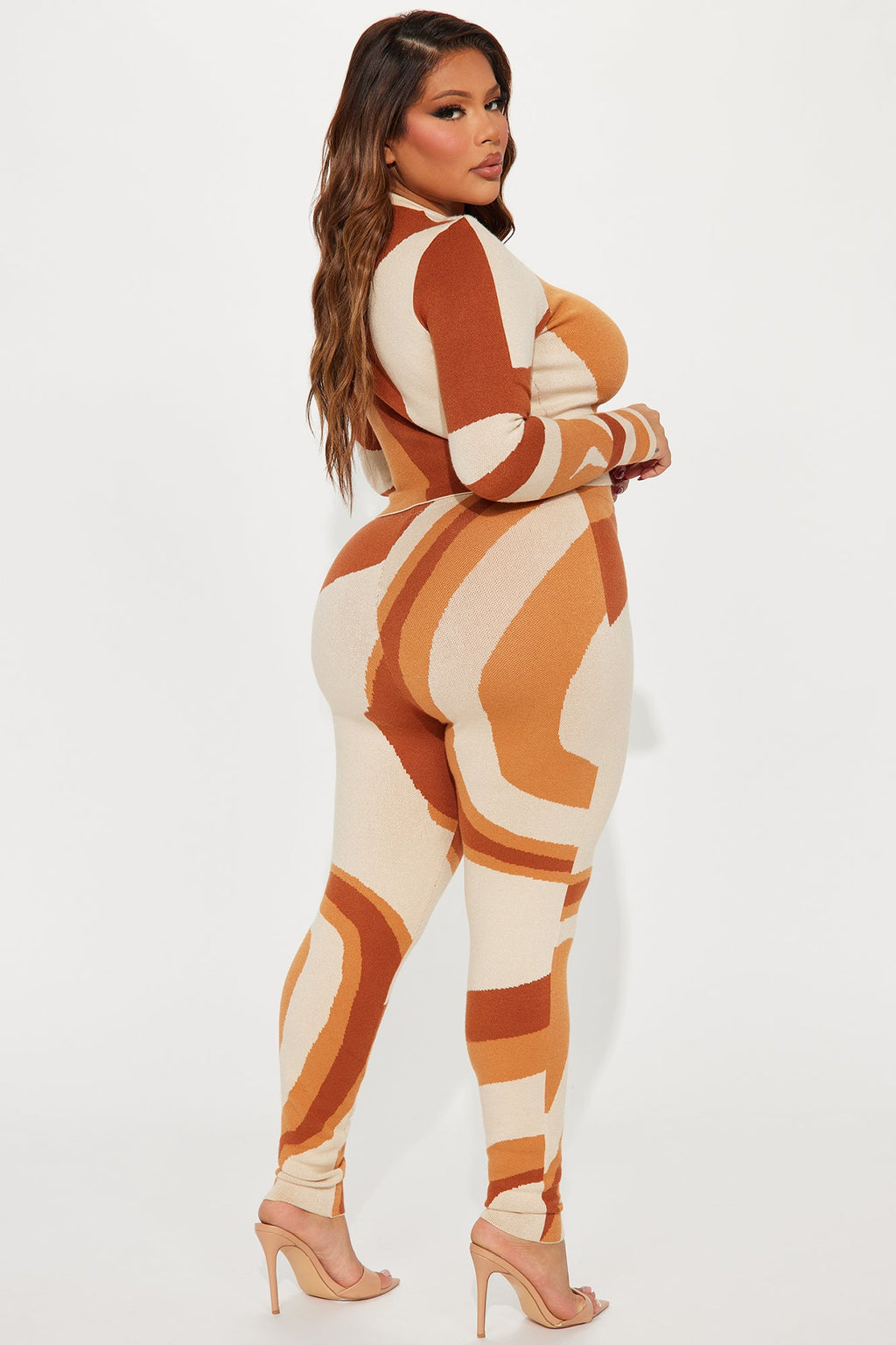 Yazmine Sweater Legging Set - Rust/combo