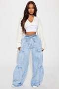 Goin With The Flow Easy Fit Jeans - Light Wash