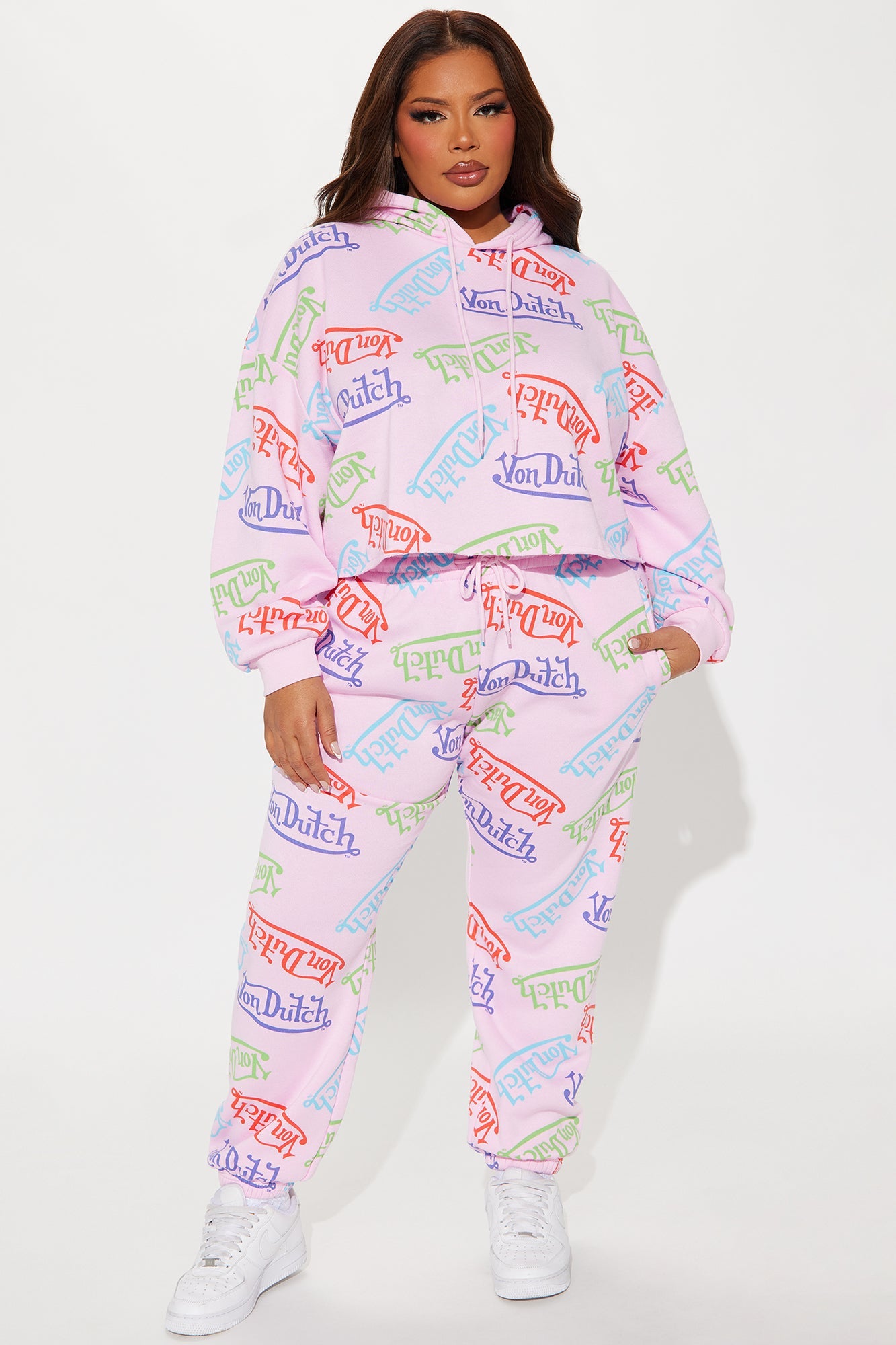 Von Dutch Colorful Logo Jogger - Pink/combo