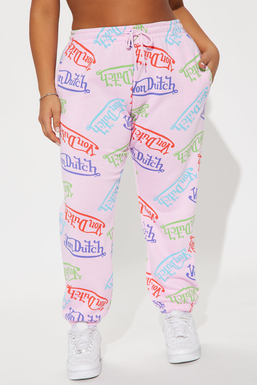 Von Dutch Colorful Logo Jogger - Pink/combo