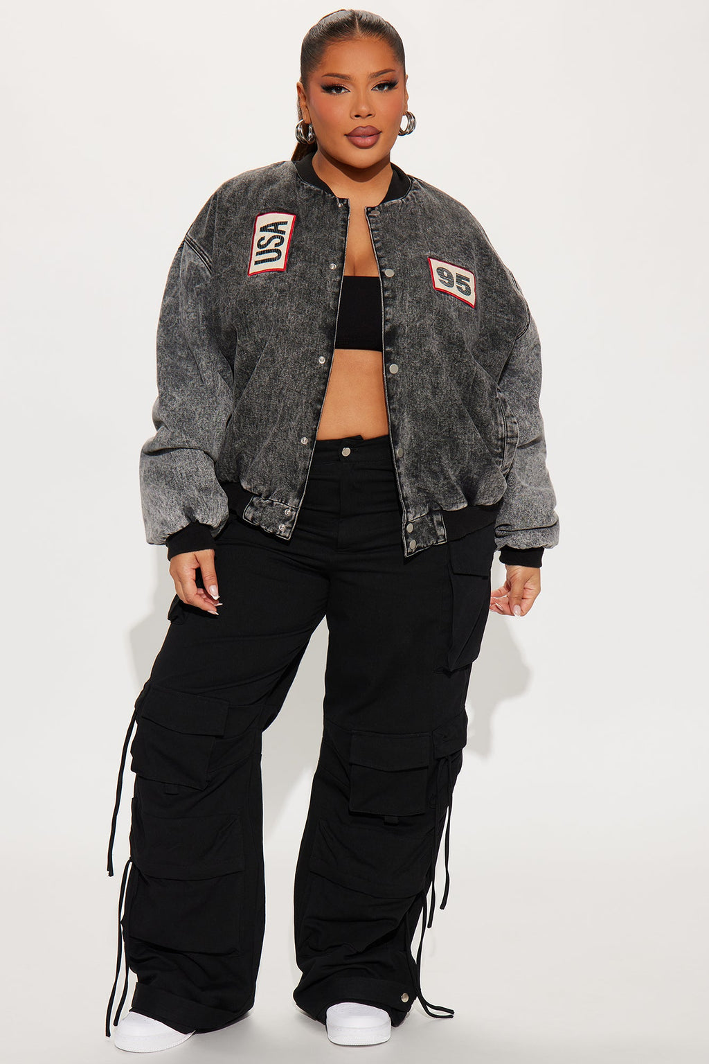 Made In Brooklyn Washed Bomber Jacket - Black Wash