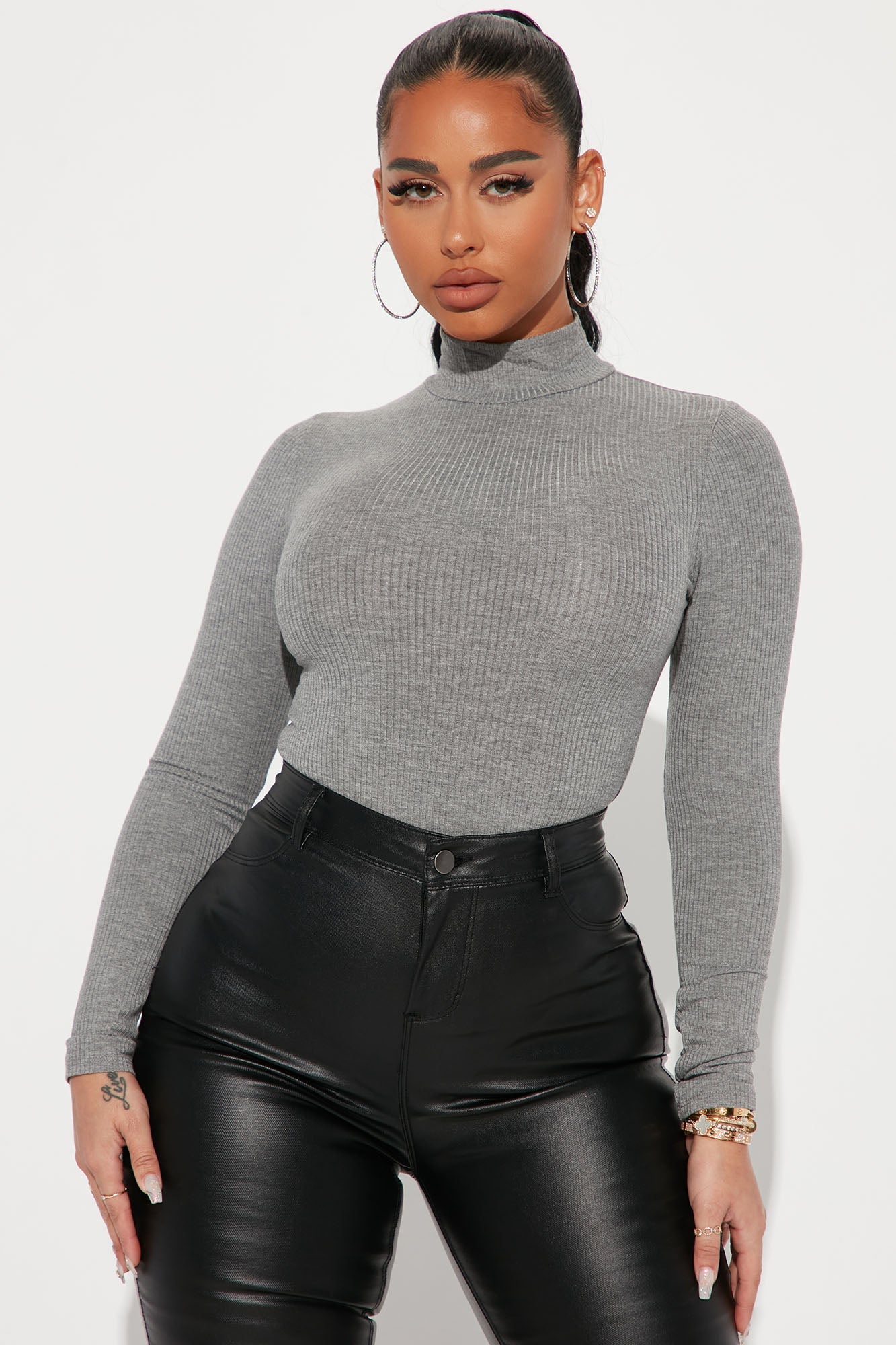 Dana Bodysuit - Charcoal