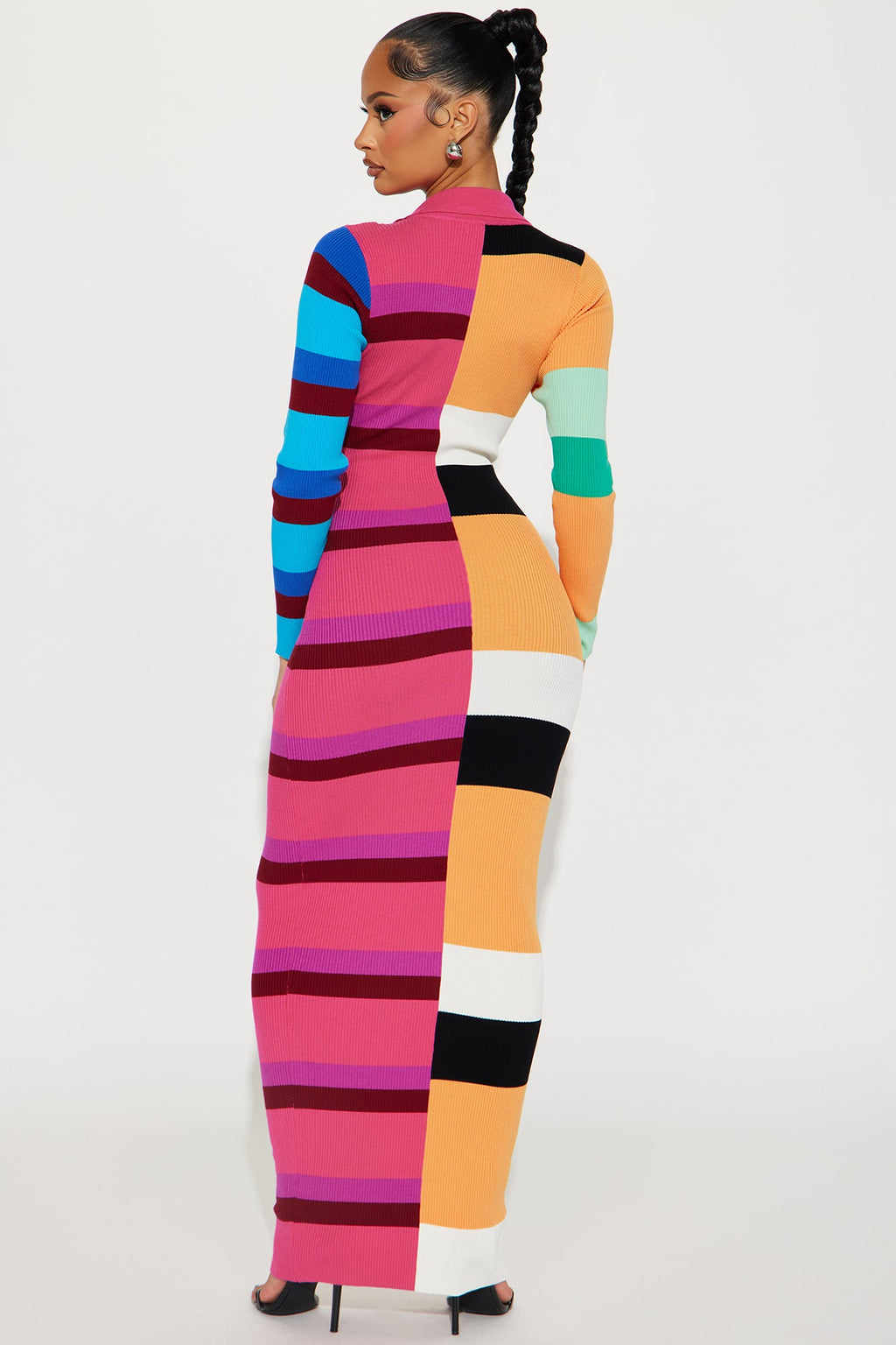 Peri Striped Sweater Maxi Dress - Multi Color