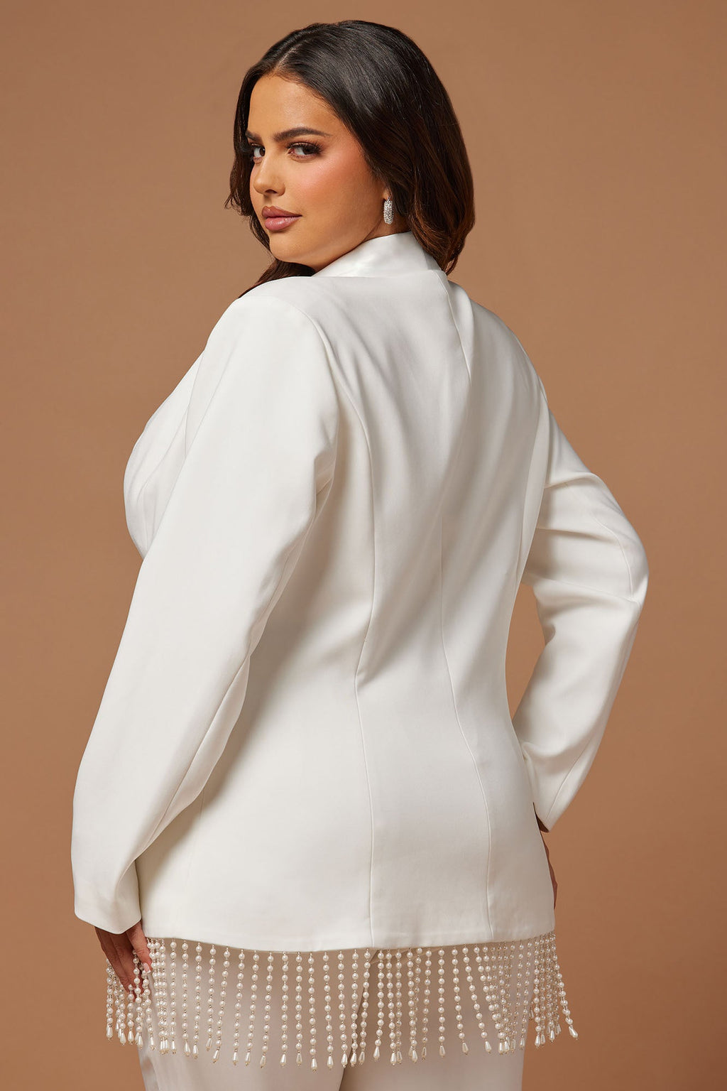 Sadie Pearl Blazer - White