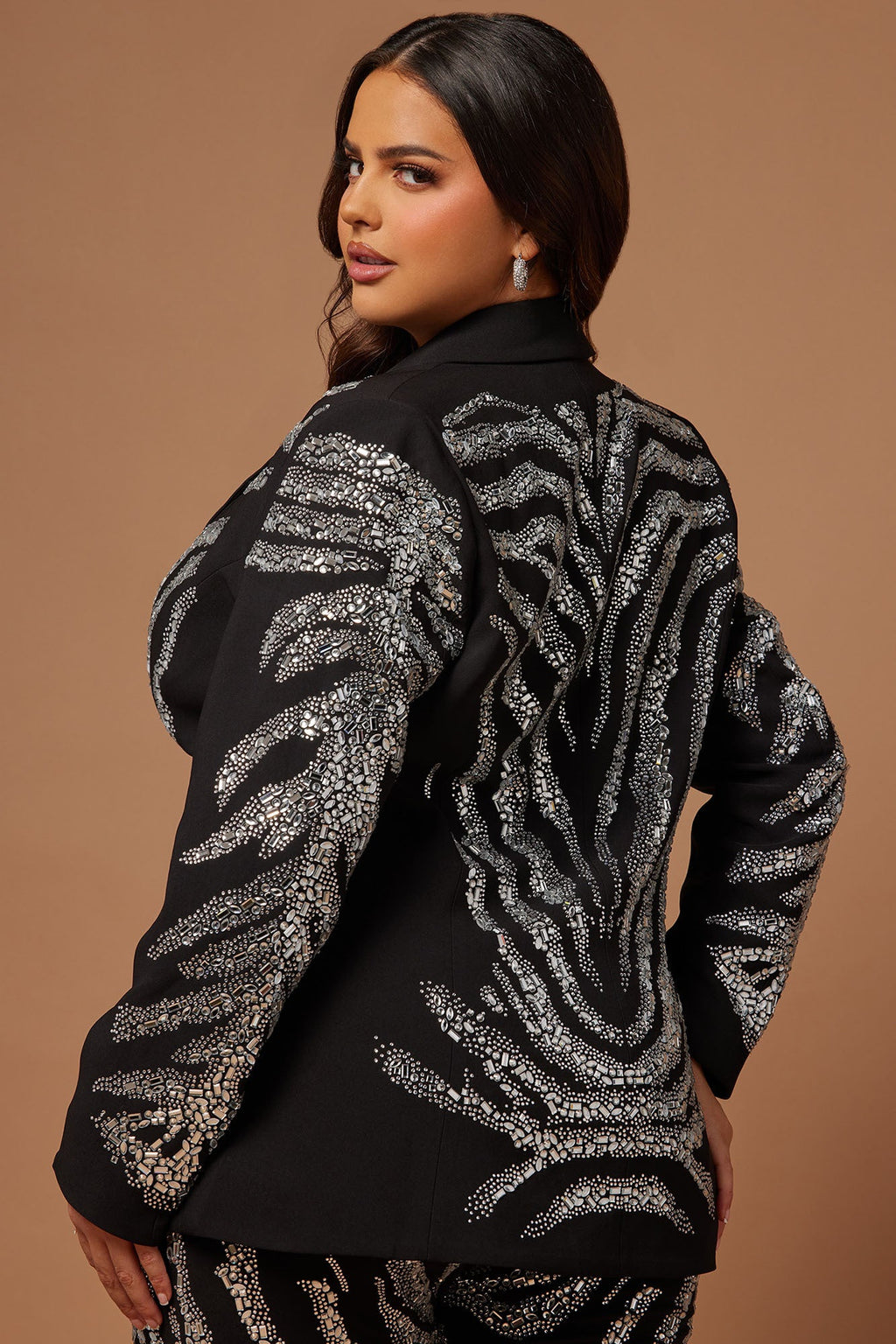 Amira Embellished Blazer - Black