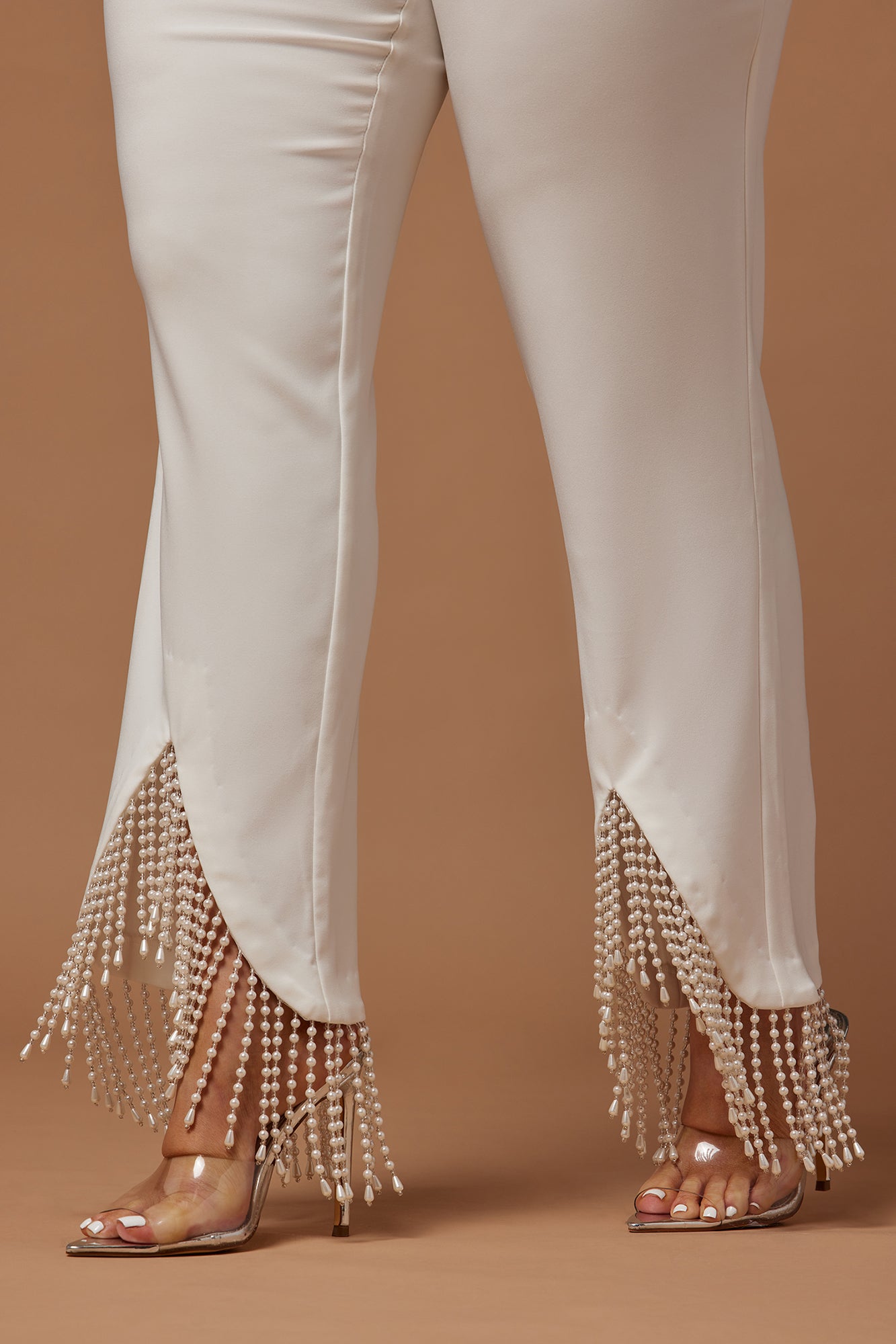 Sadie Pearl Pant - White