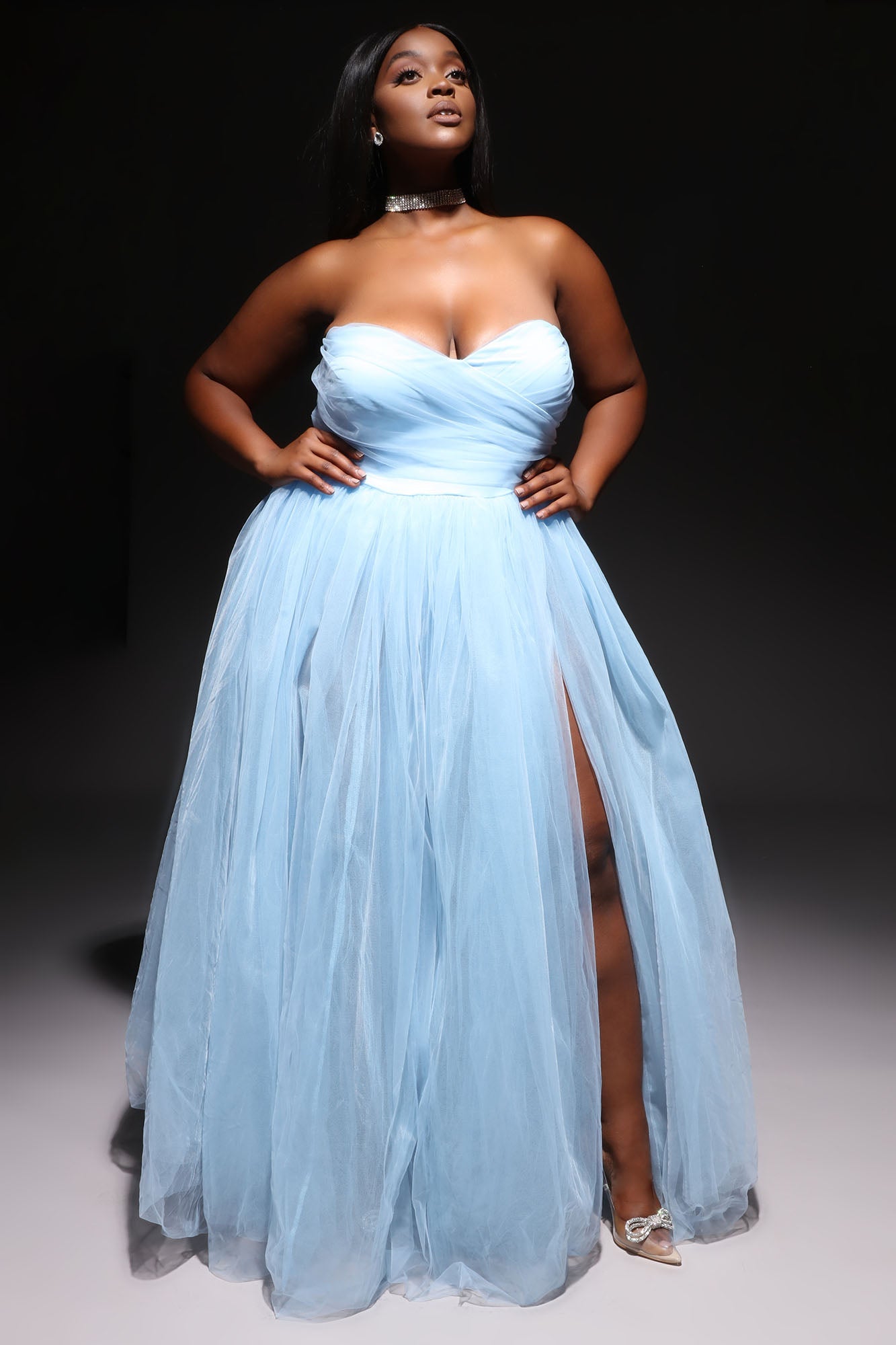 Elle Tulle Gown - Blue