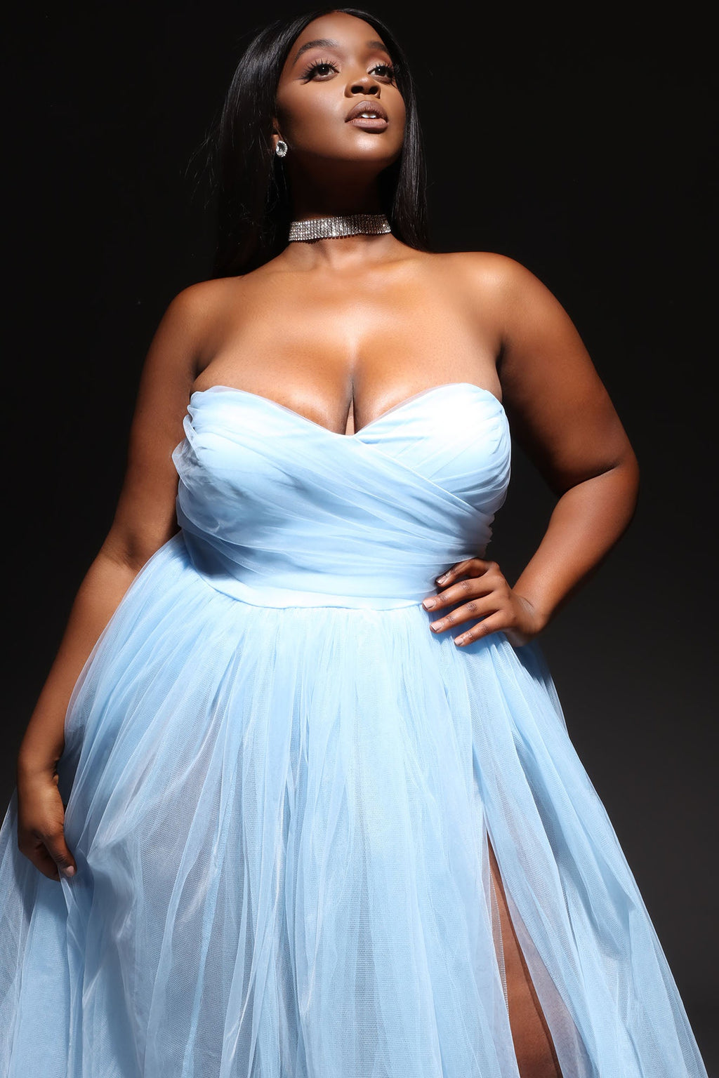 Elle Tulle Gown - Blue
