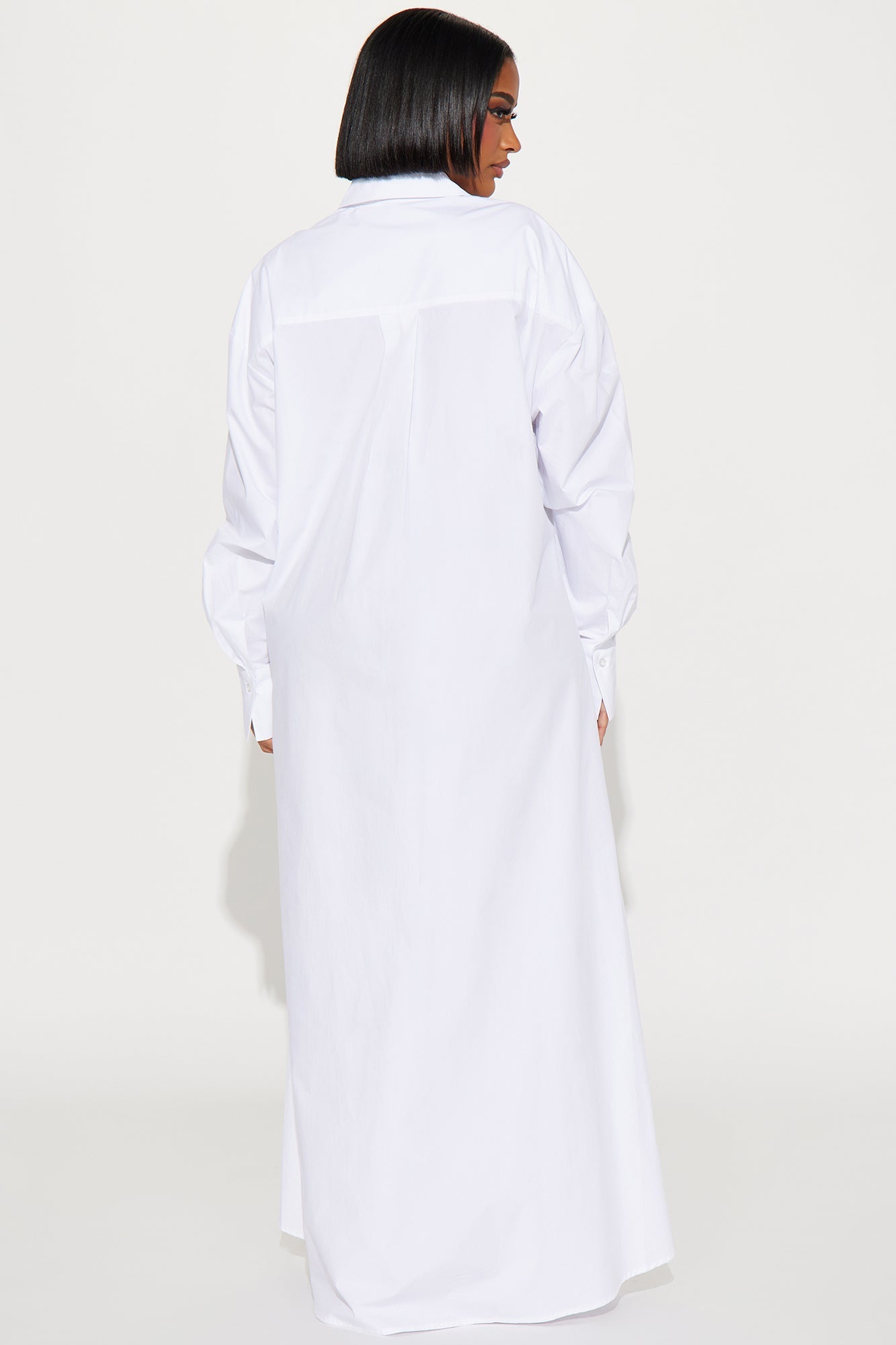 Eleanor Oversized Shirt Maxi Dress - White