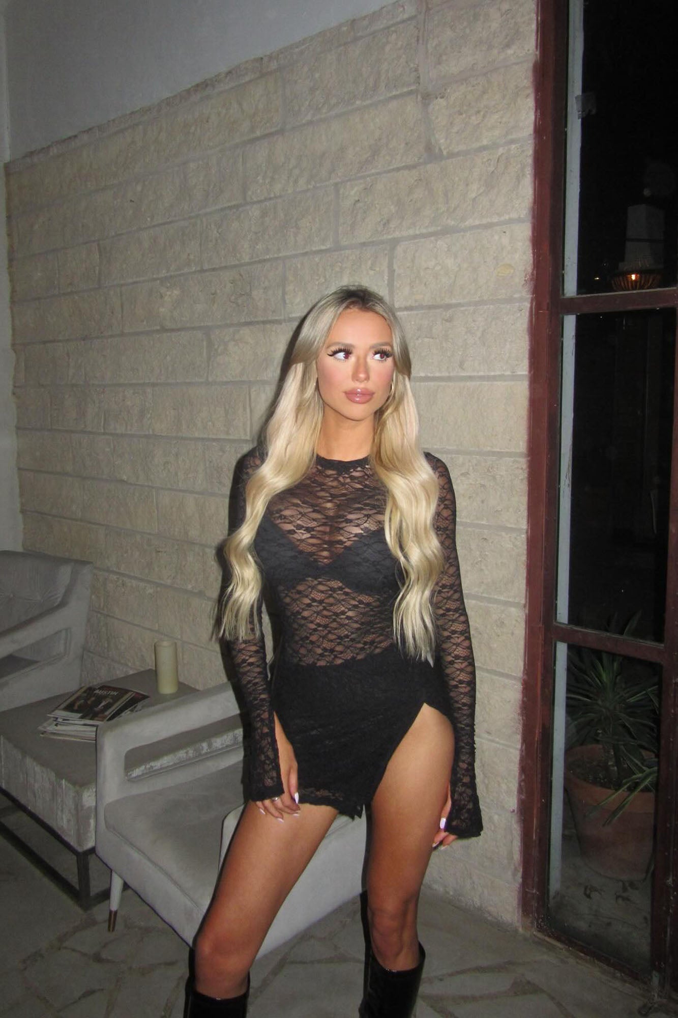 Dreamy Romance Lace Skirt Set - Black