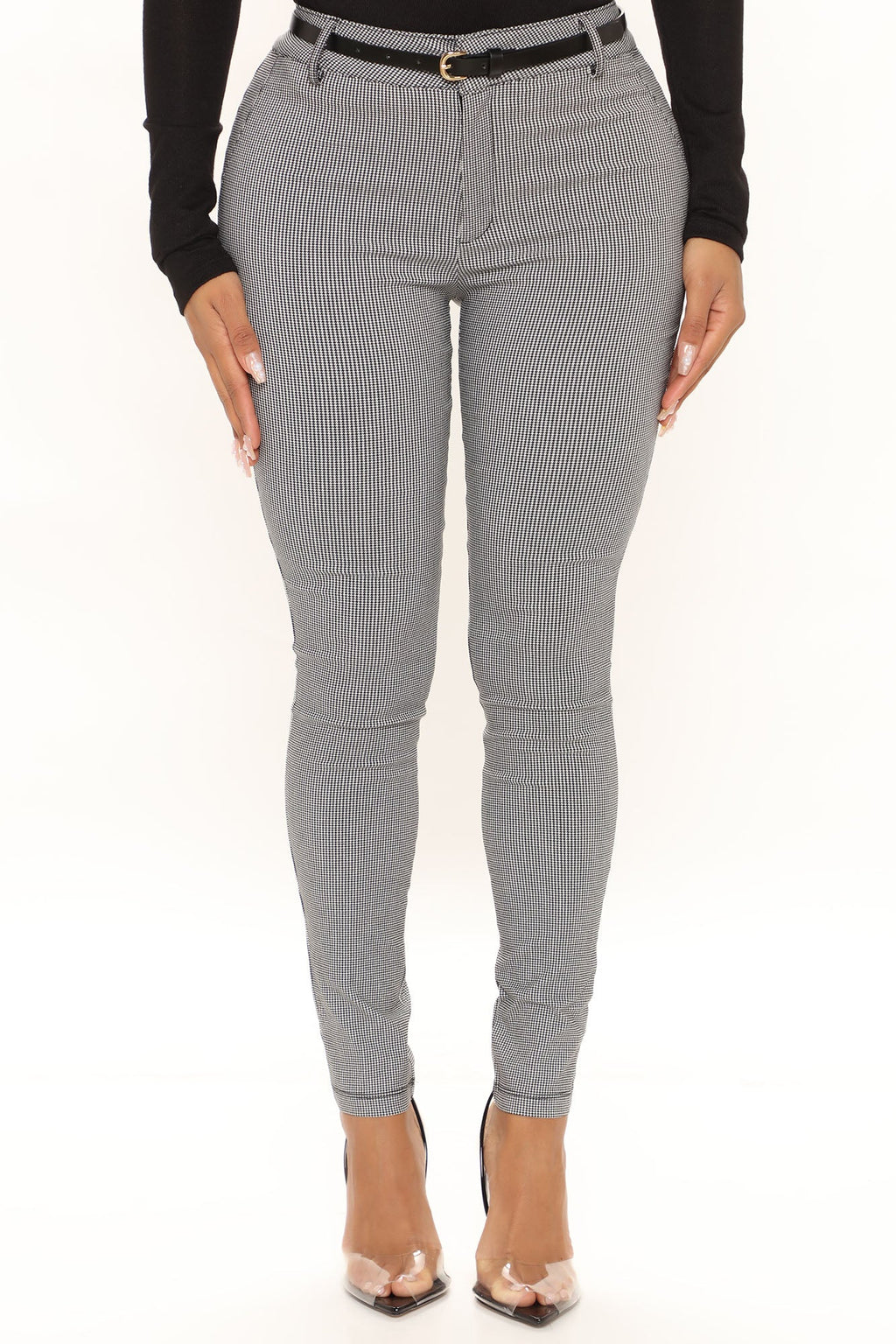 Keep It Up Plaid Pants - Black/combo