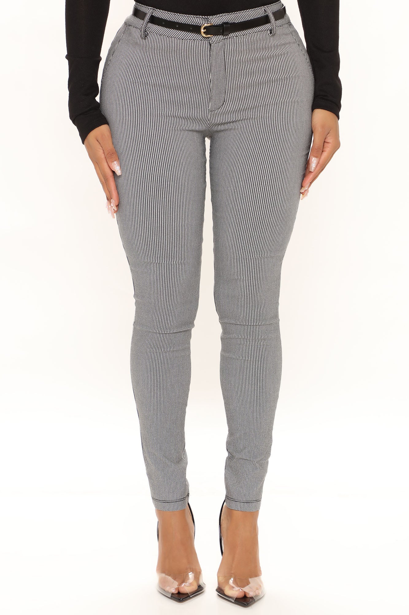 Keep It Up Plaid Pants - Black/combo