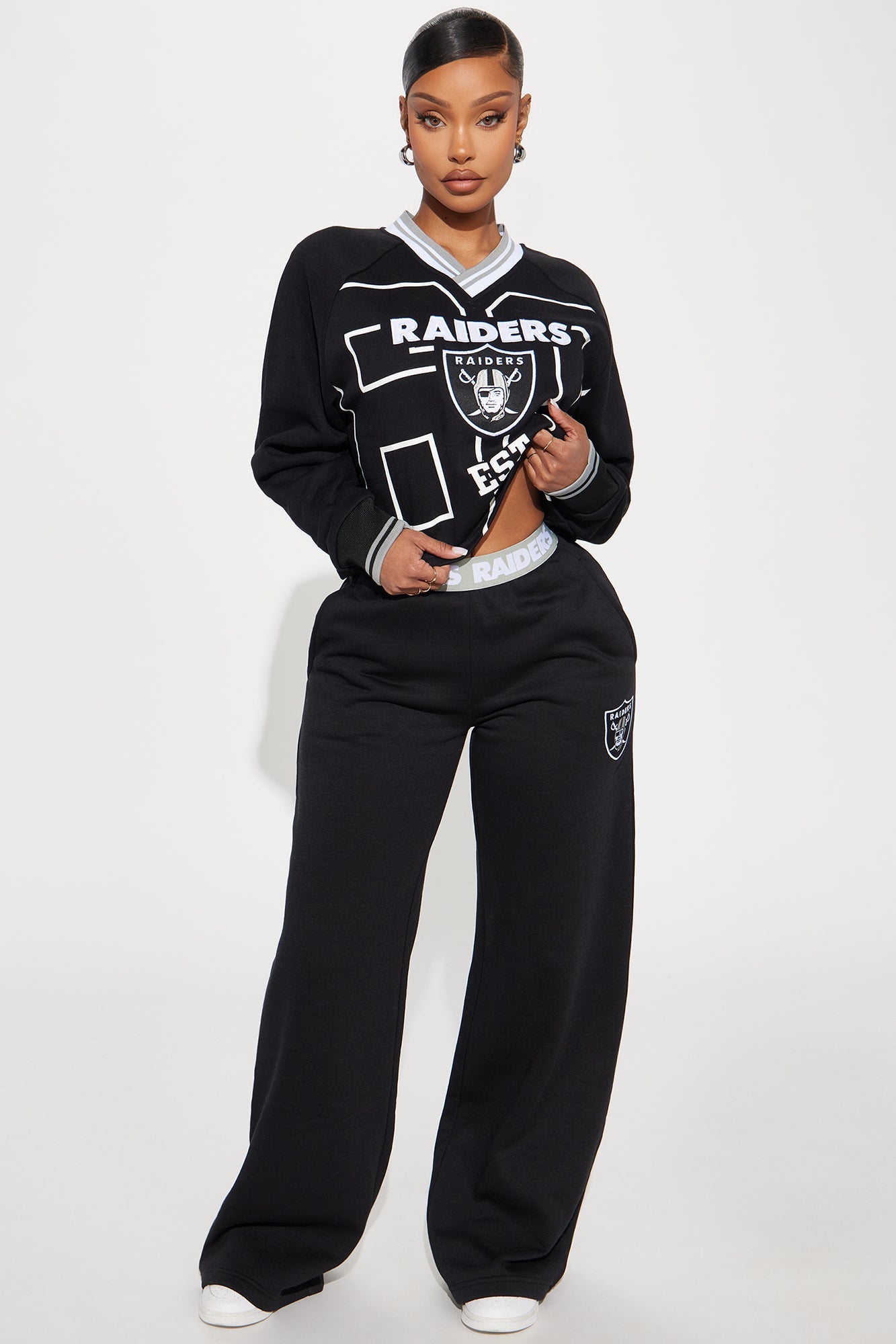 Raiders Home Advantage Wide Leg Pant - Black