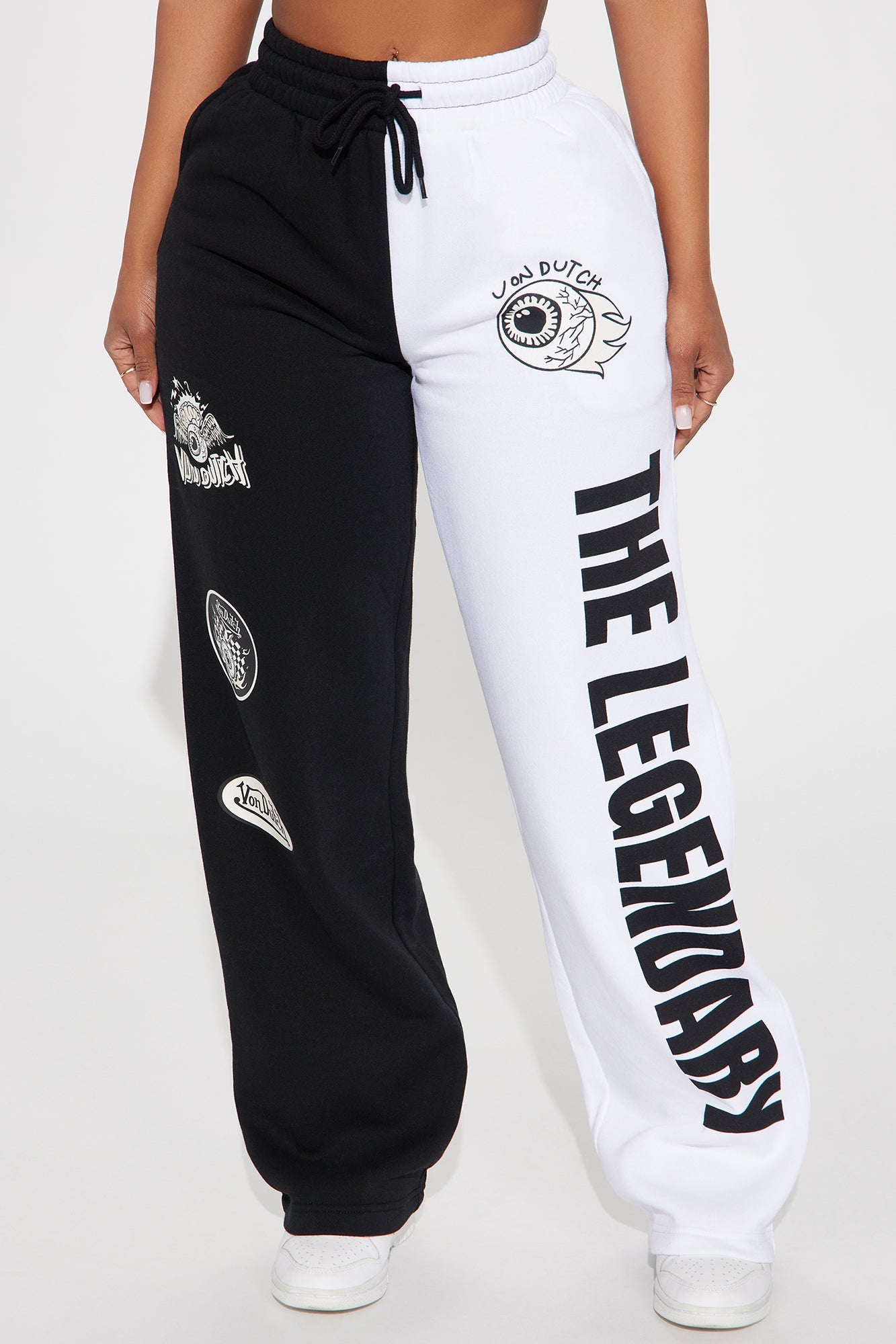 Von Dutch Legendary Wide Leg Pant - Black/combo