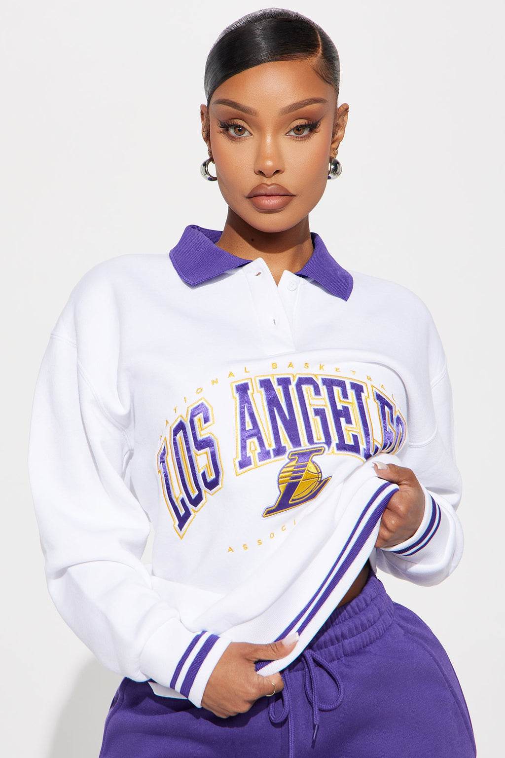 Lakers Warm Up Sweatshirt - White