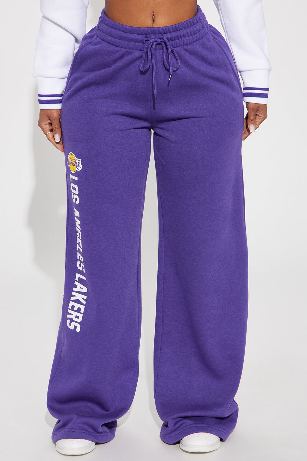 Lakers Warm Up Wide Leg Pant - Purple
