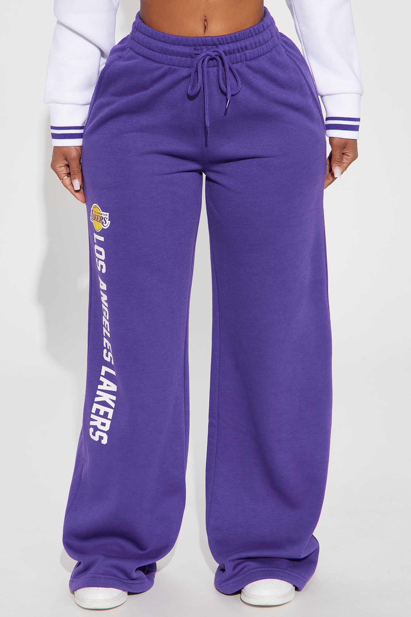 Lakers Warm Up Wide Leg Pant - Purple