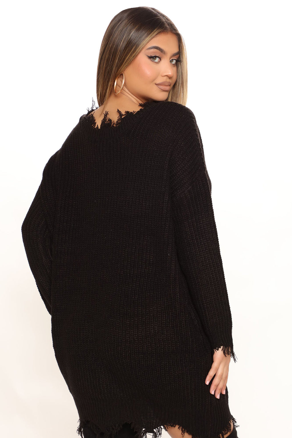 Sarabeth Sweater Mini Dress - Black