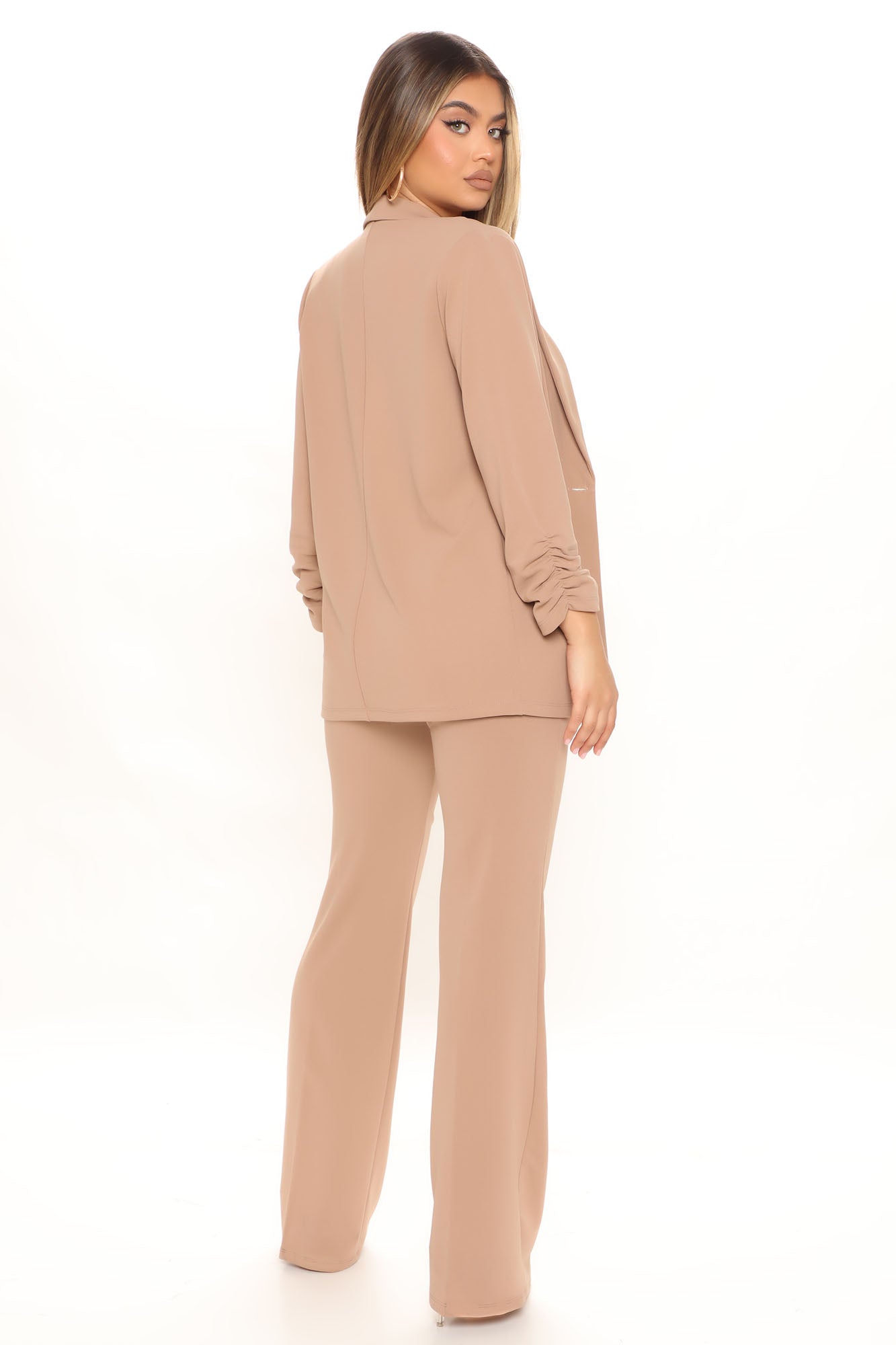 Victoria High Waisted Dress Pants - Taupe