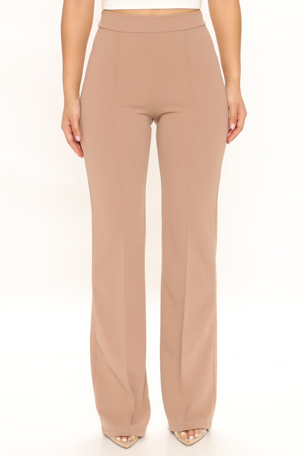 Victoria High Waisted Dress Pants - Taupe