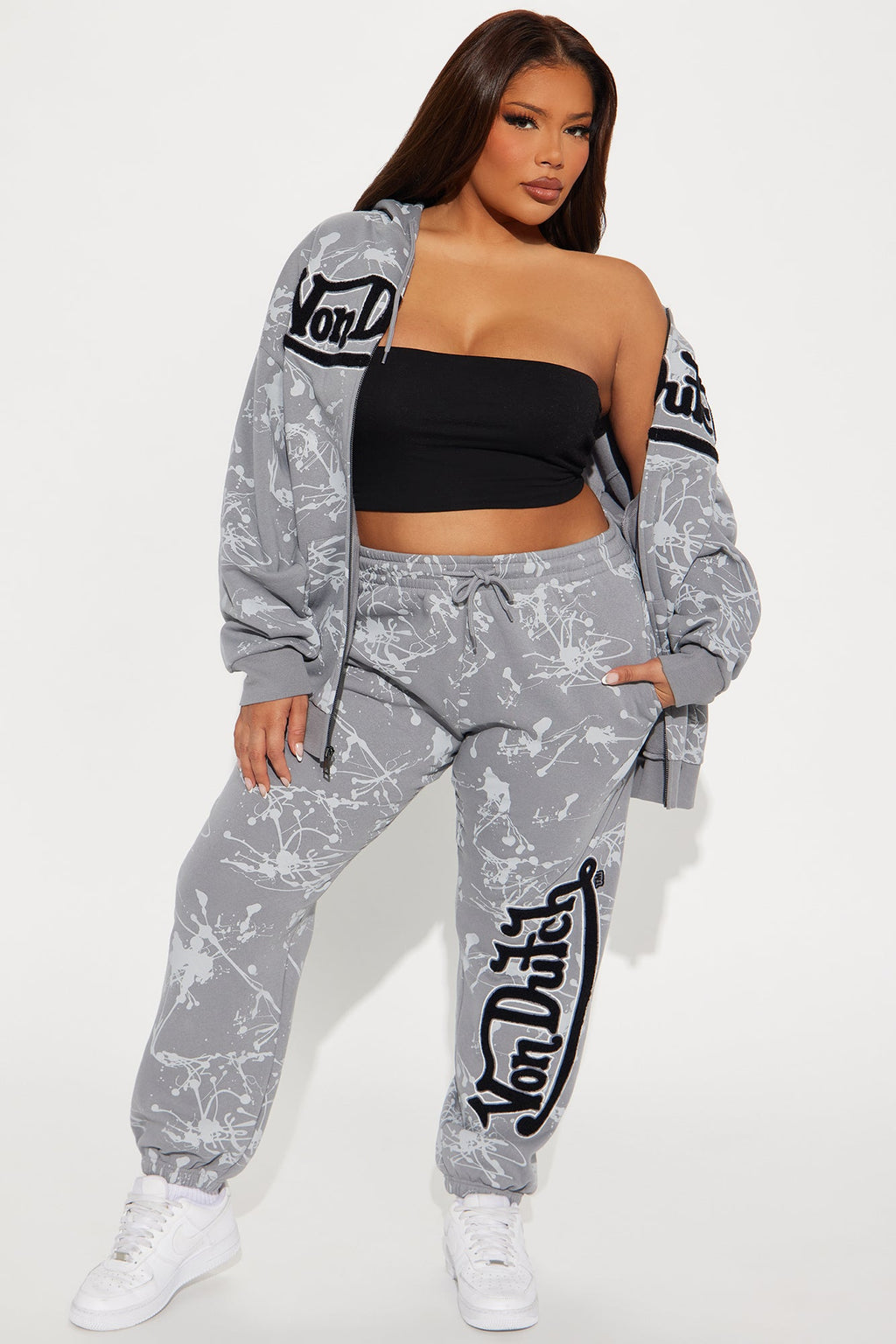 Von Dutch Paint Jogger - Grey/Black