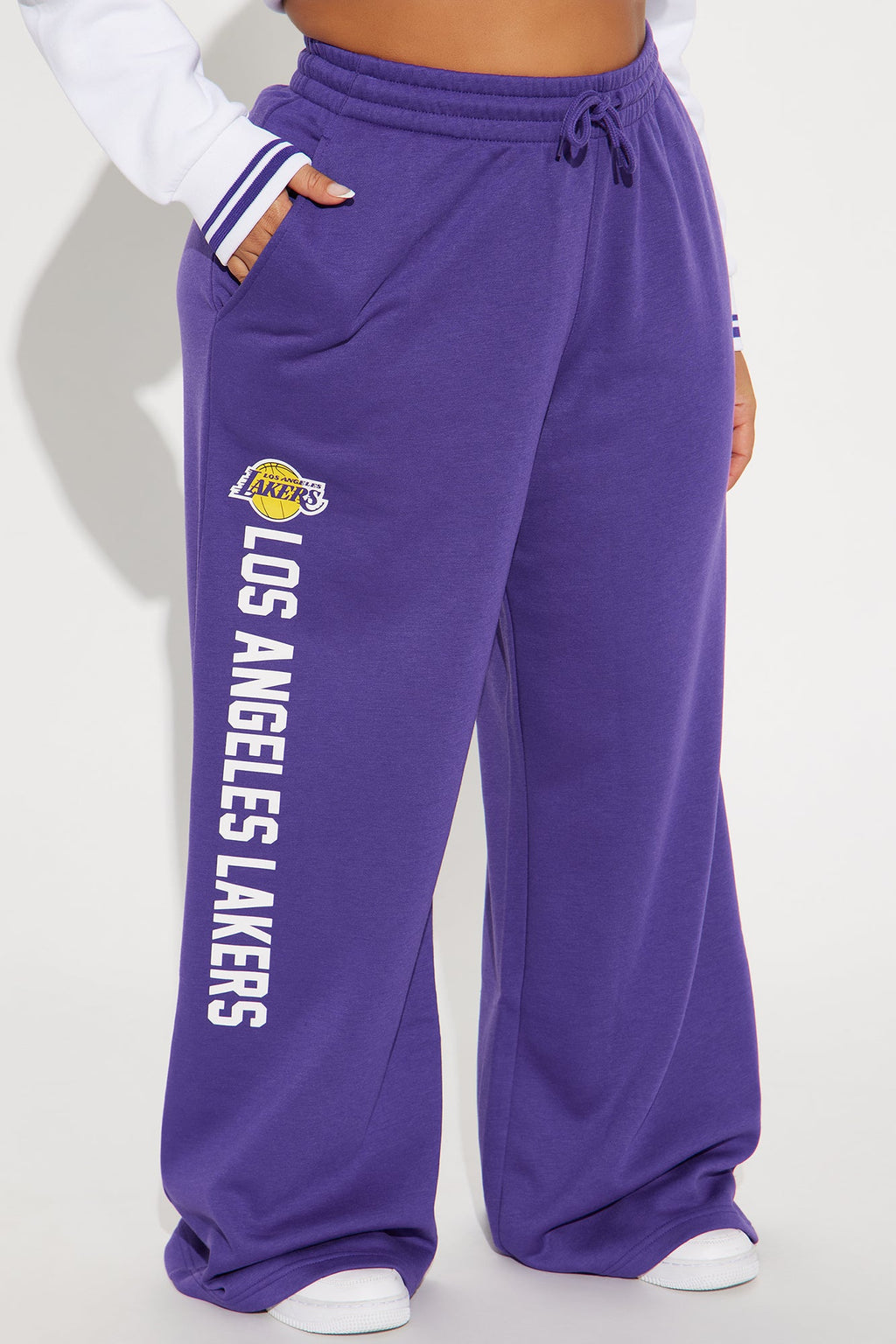 Lakers Warm Up Wide Leg Pant - Purple