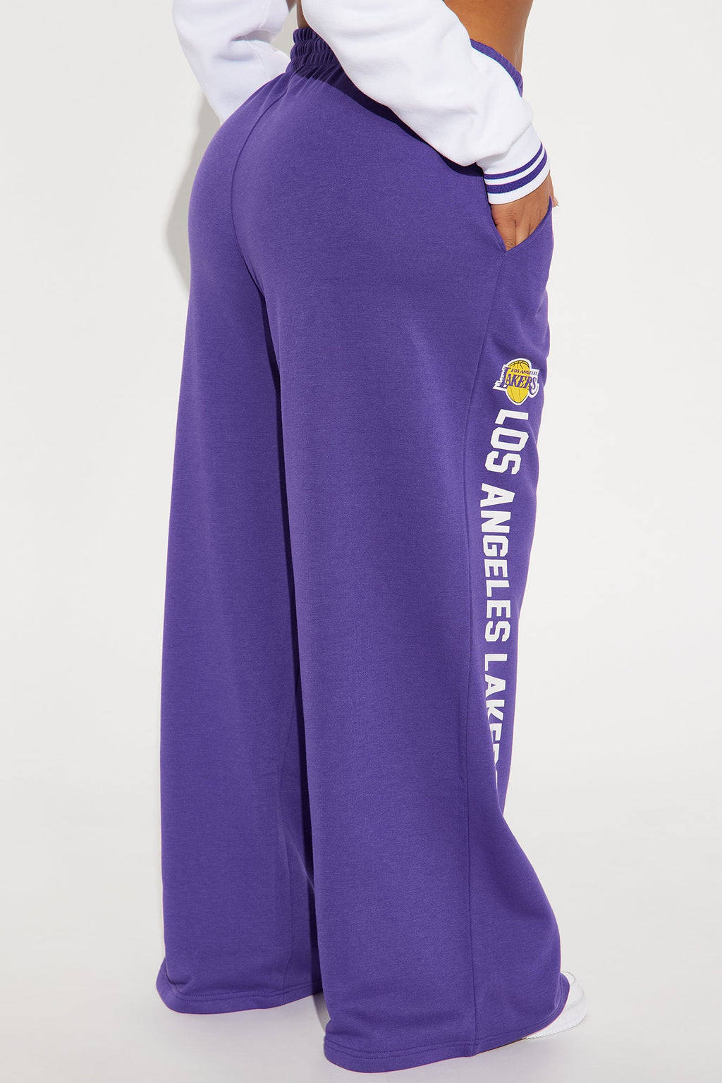 Lakers Warm Up Wide Leg Pant - Purple