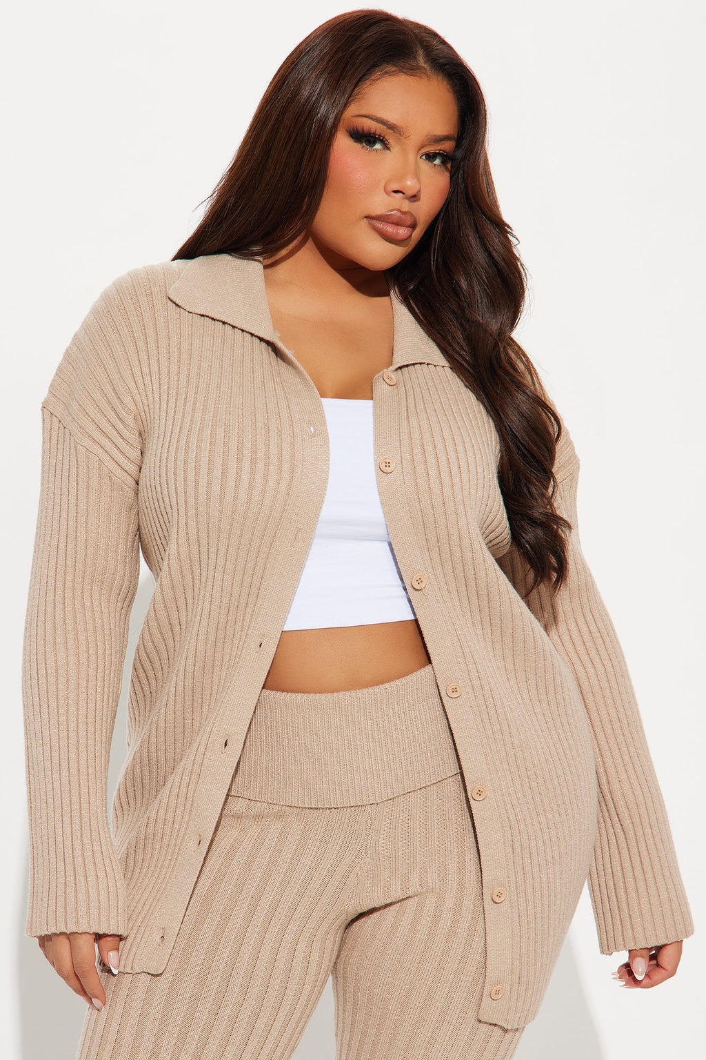 Charlotte Sweater Pant Set - Taupe