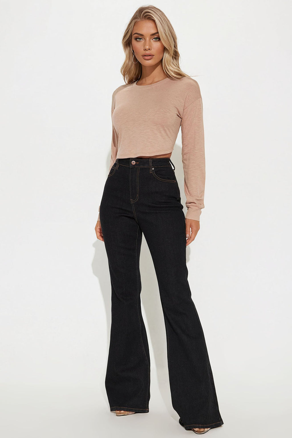 Anna Long Sleeve Top - Taupe