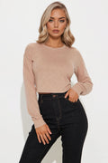 Anna Long Sleeve Top - Taupe