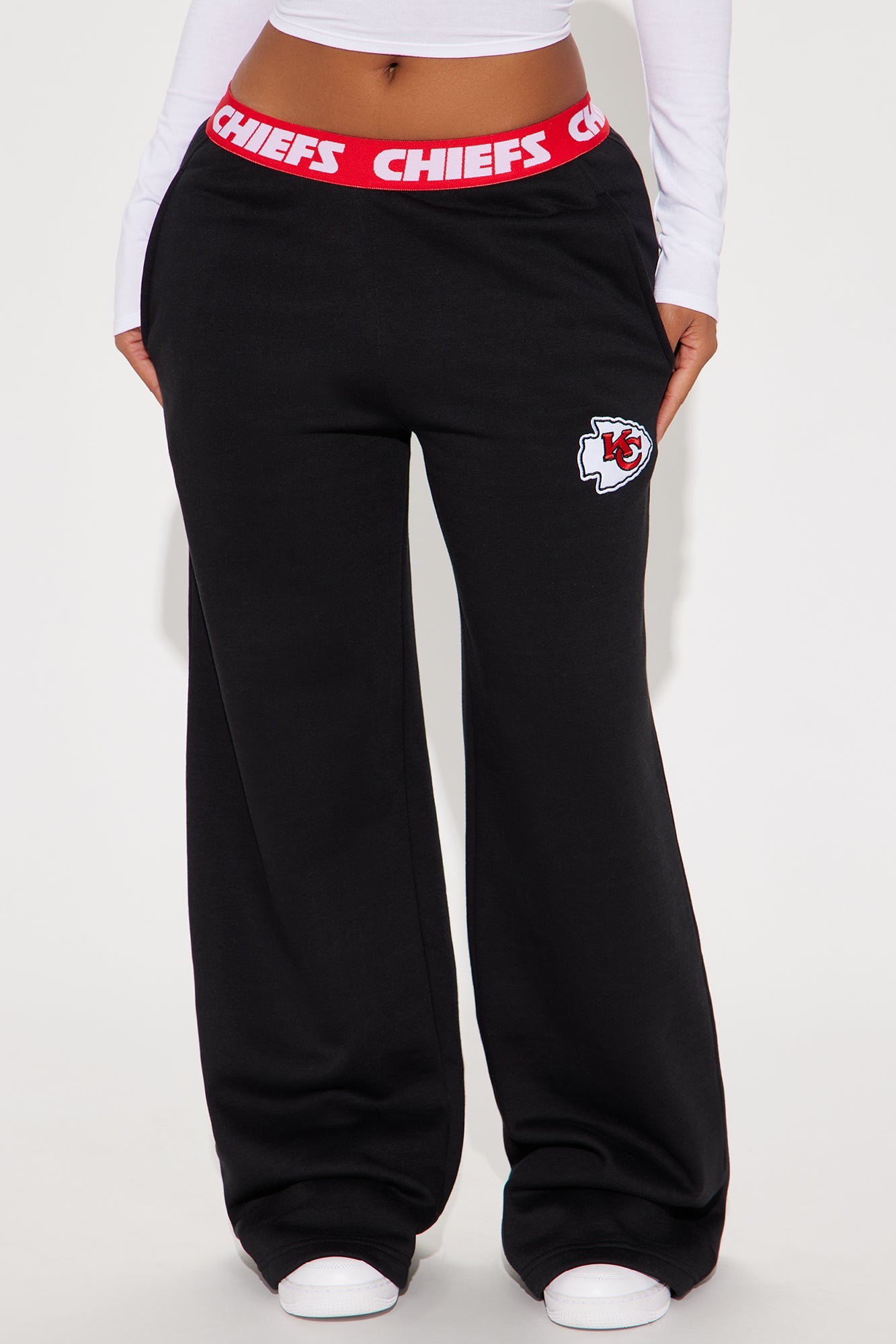Chiefs Home Advantage Wide Leg Pant - Black