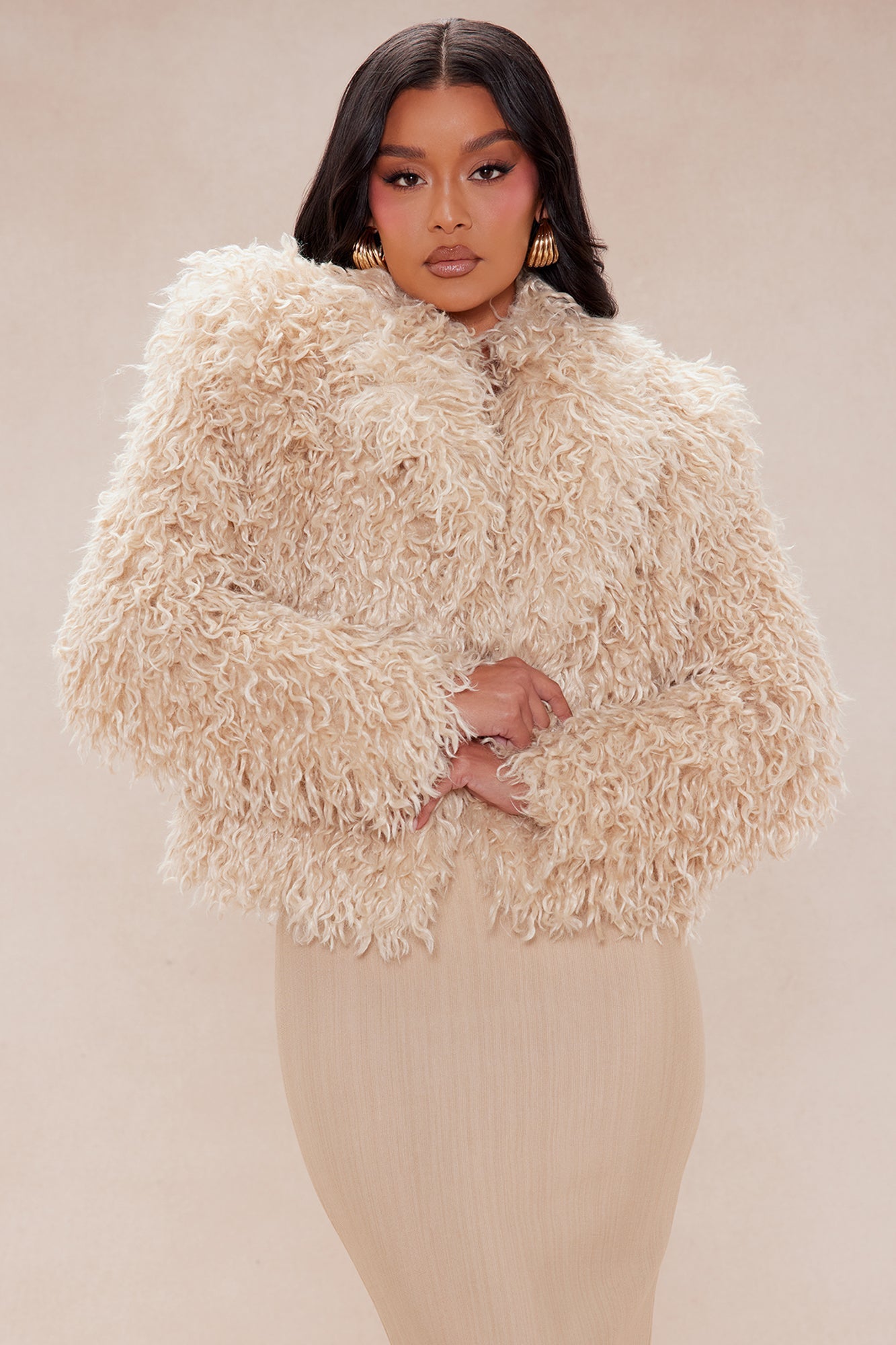 Tahoe Faux Fur Jacket - Cream