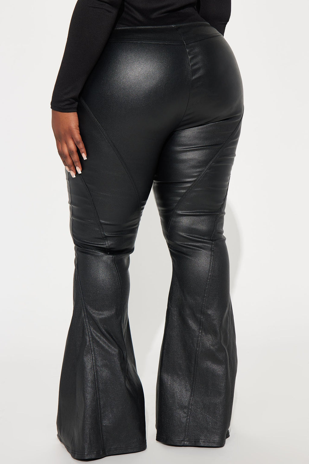 Going Big Coated Flare Pant - Black