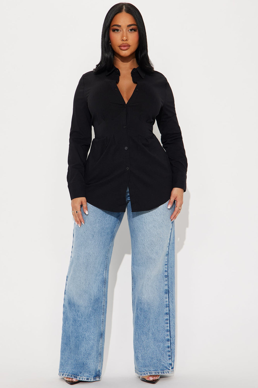 Kristal Poplin Shirt - Black