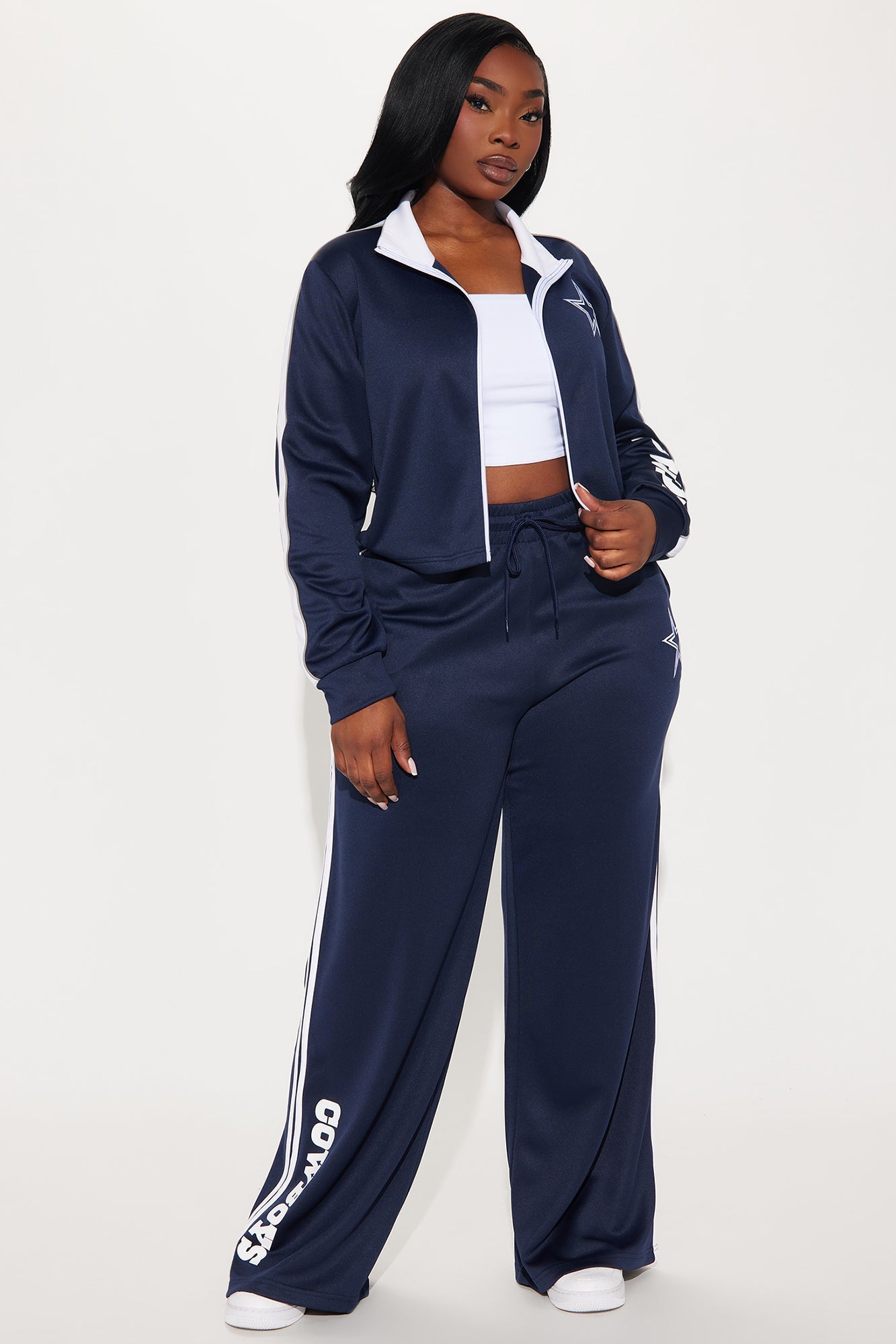 Cowboys Territory Zip Up Jacket - Navy