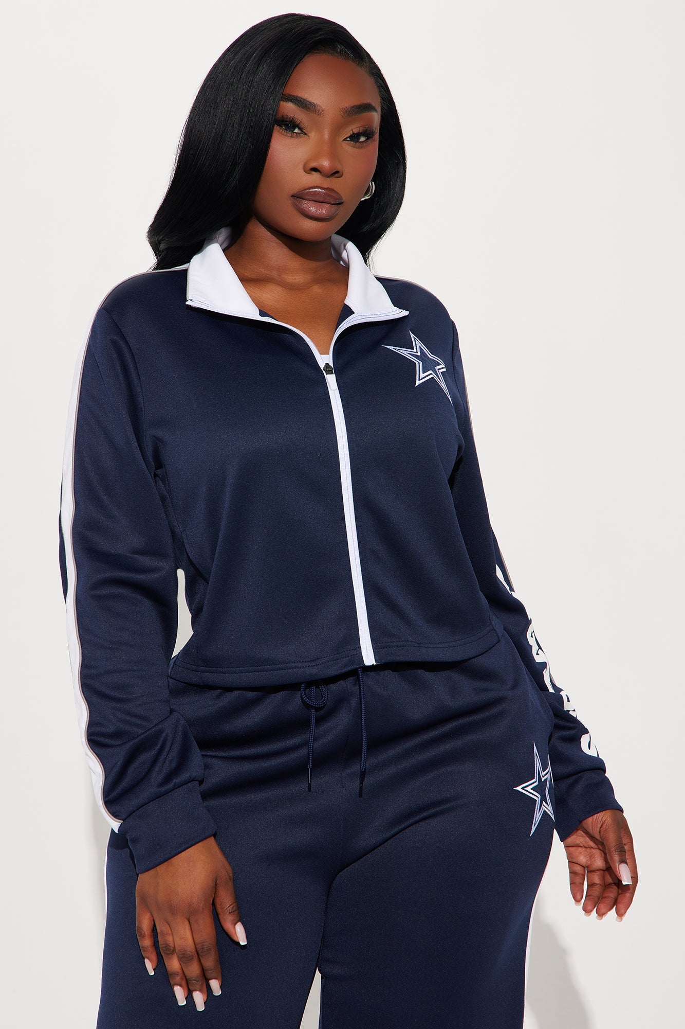 Cowboys Territory Zip Up Jacket - Navy