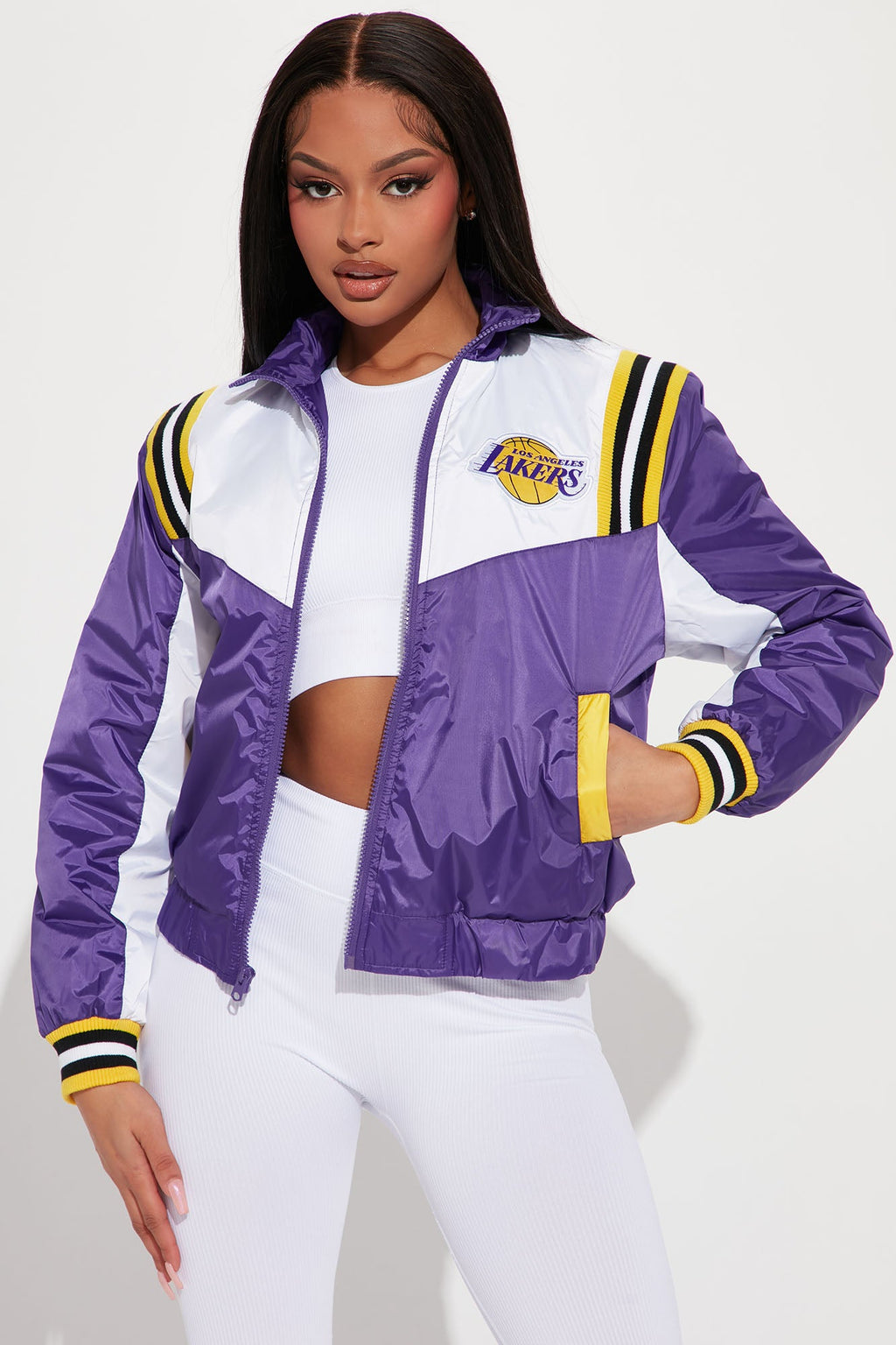 Lakers Overtime Puffer Jacket - Purple