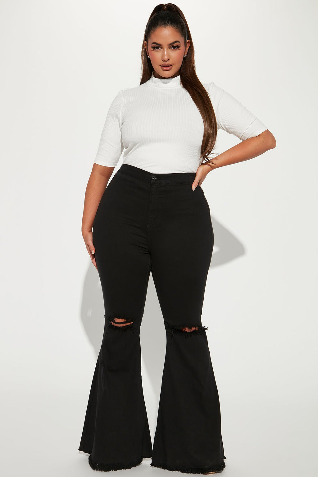 Mystery Solved Extreme Bell Bottom Jeans - Black