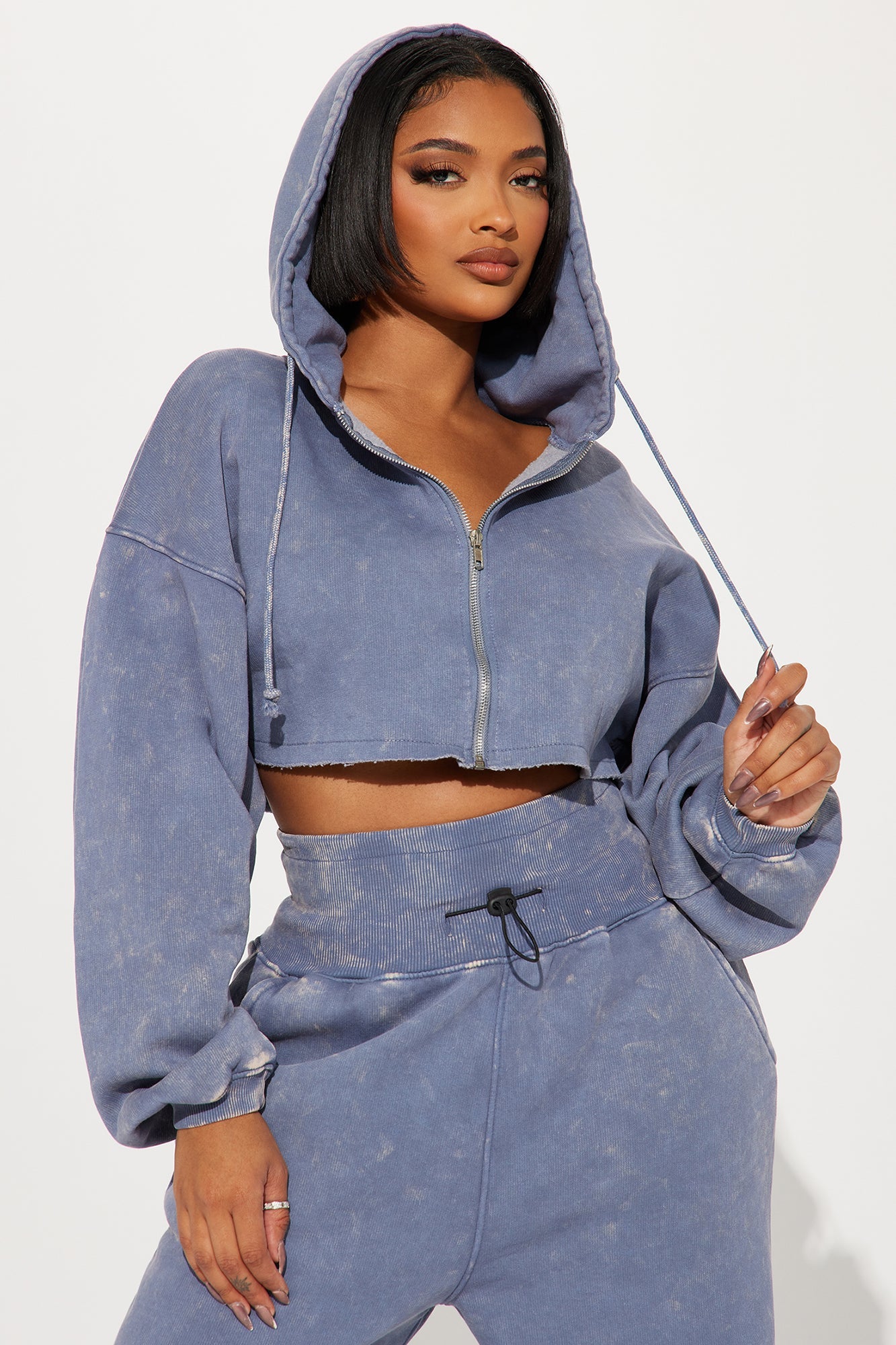 Tamara Washed Jogger Set - Slate Blue