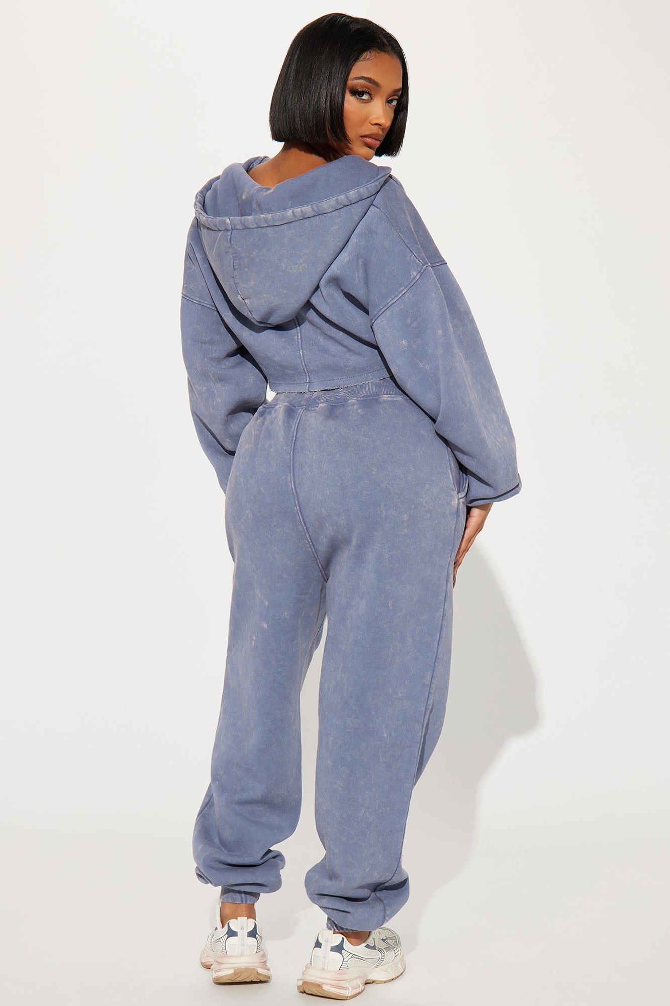 Tamara Washed Jogger Set - Slate Blue