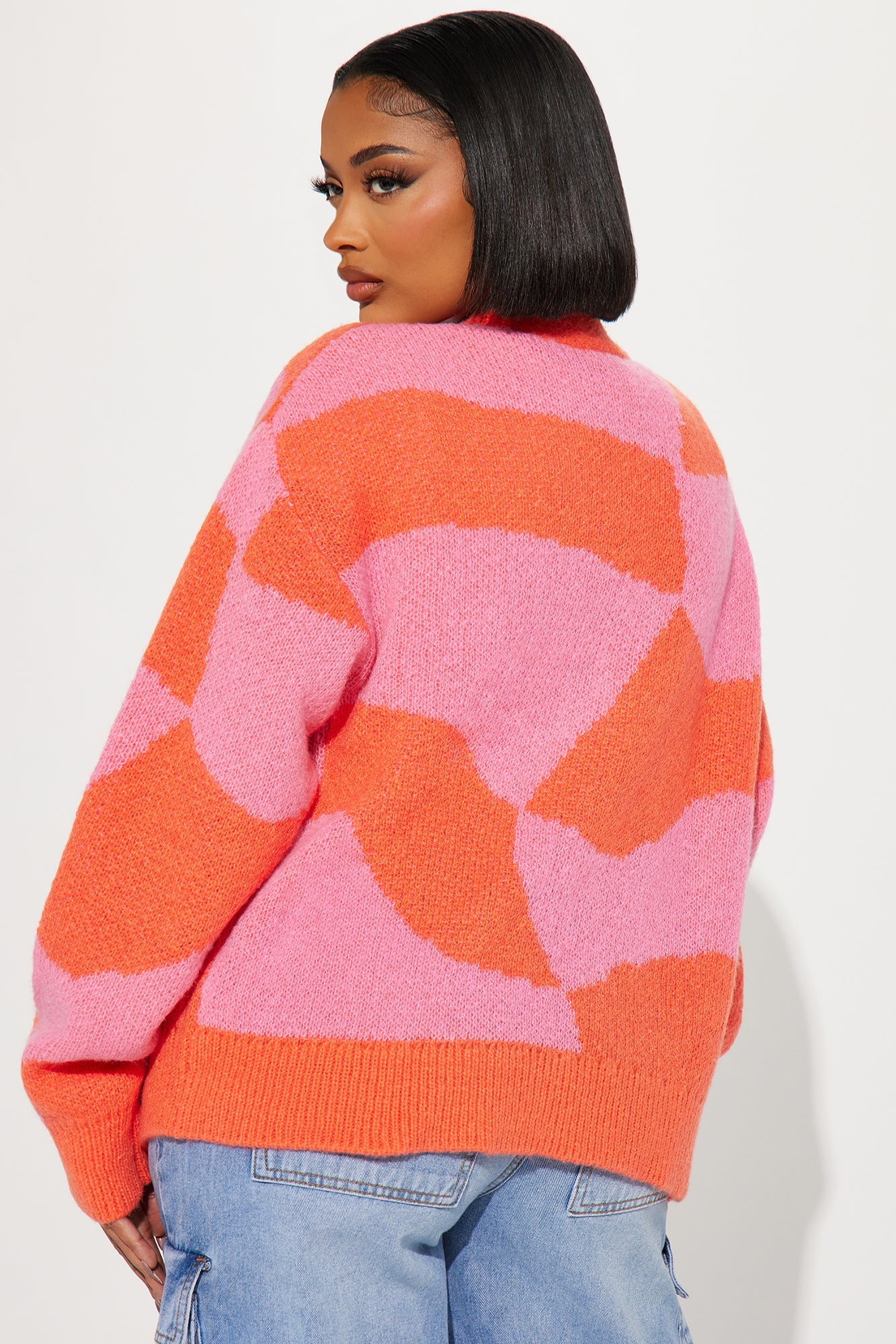All Mixed Up Cardigan - Pink/combo