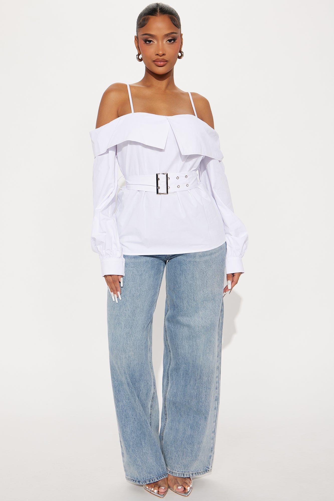 Aeryon Poplin Top - White